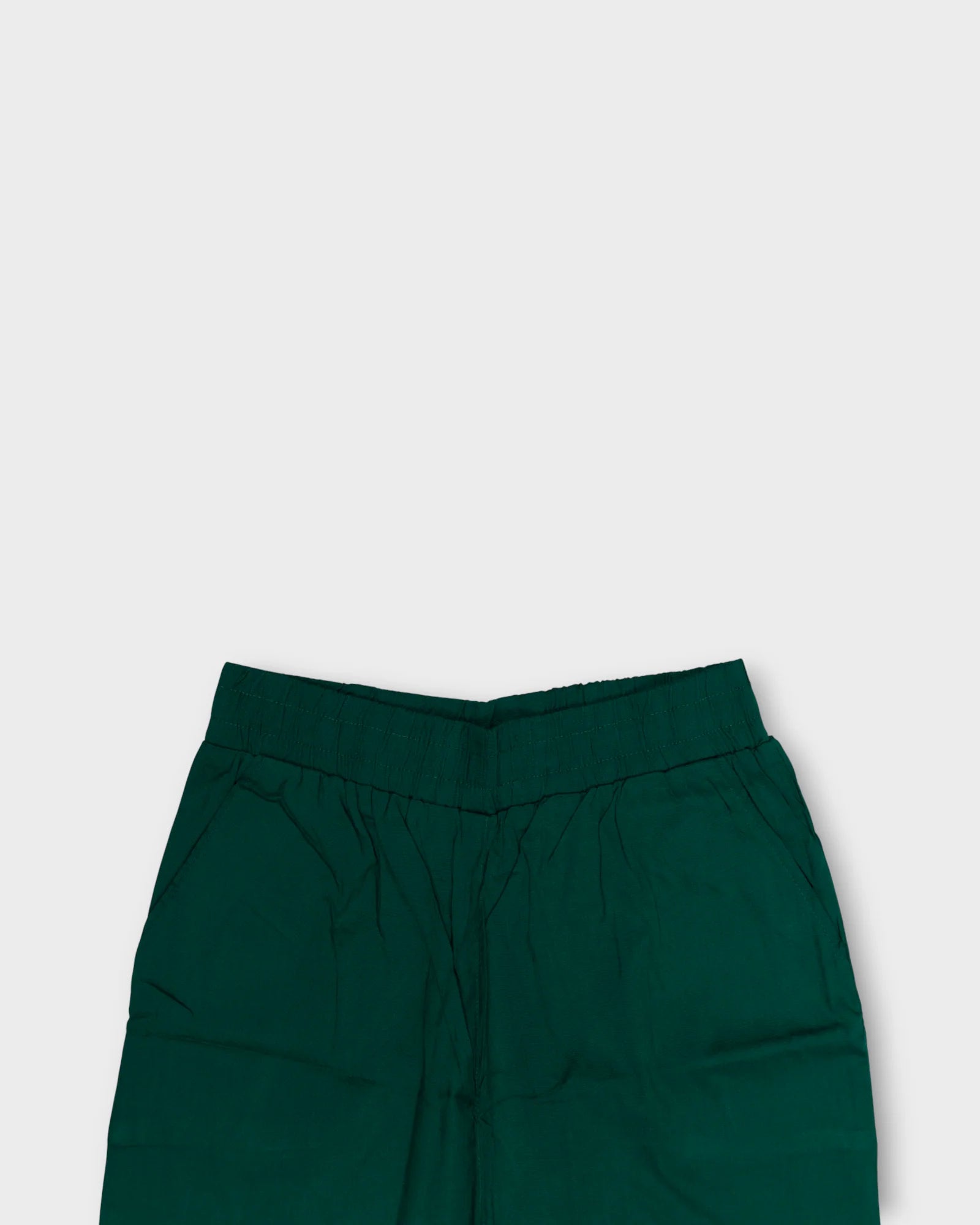 Green Cotton Straight Pants