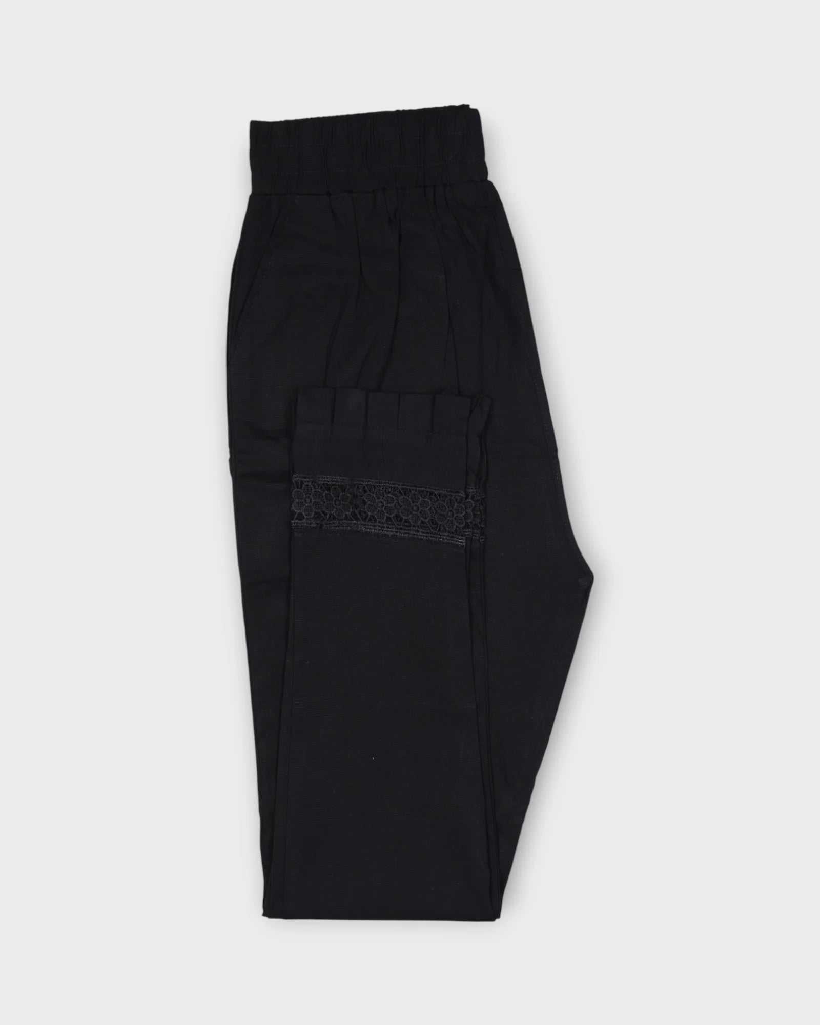 Black Cotton Comfortable Fit Ethnic Pants