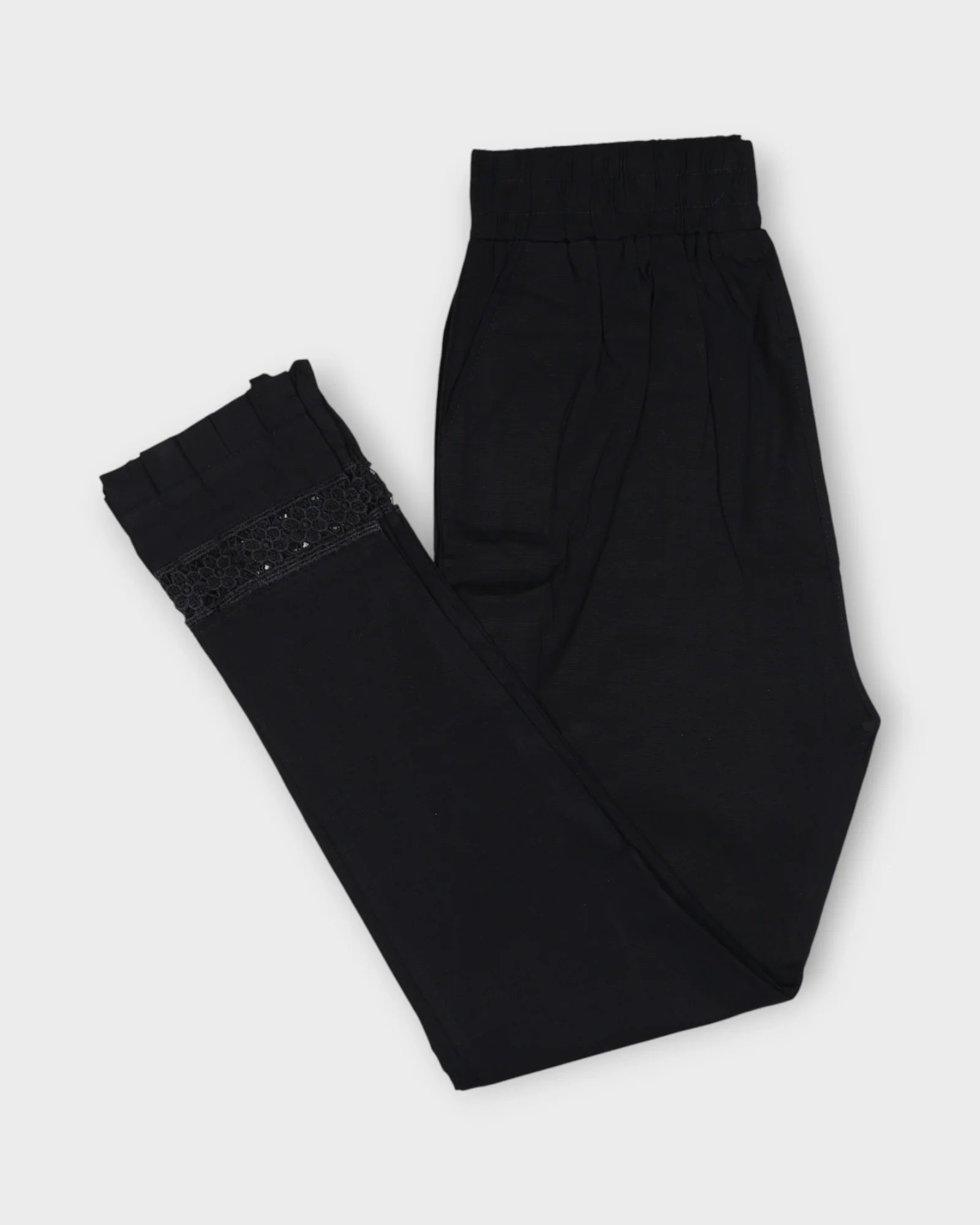 Black Cotton Comfortable Fit Ethnic Pants