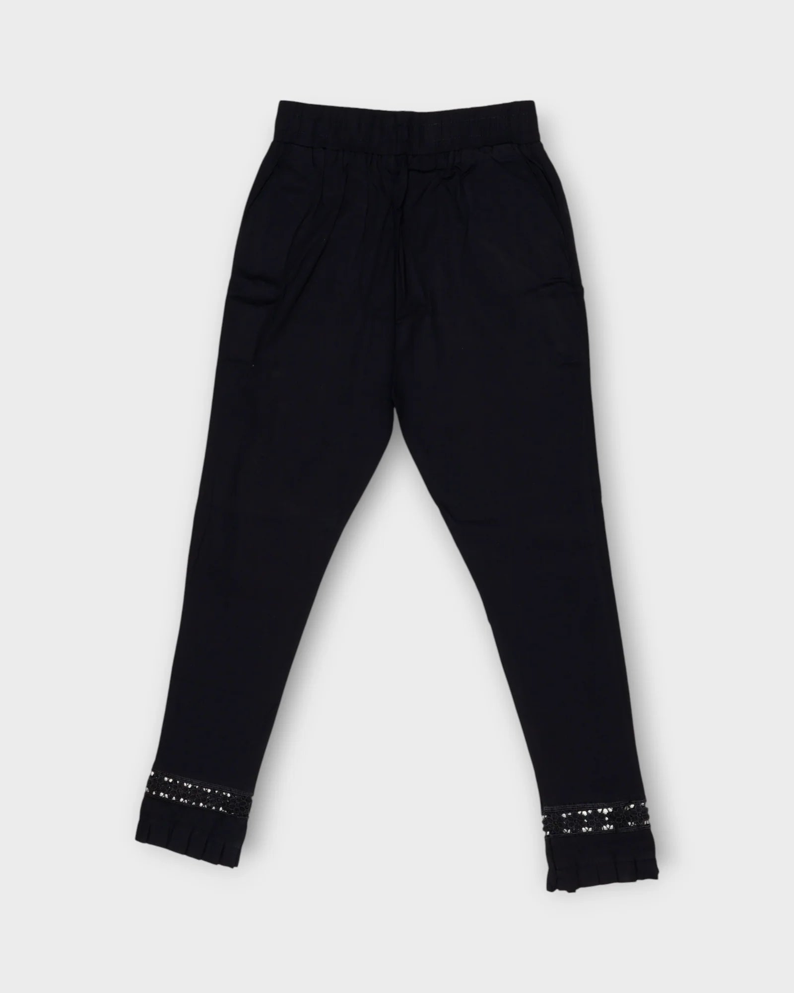 Black Cotton Comfortable Fit Ethnic Pants