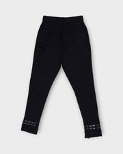 Black Cotton Comfortable Fit Ethnic Pants