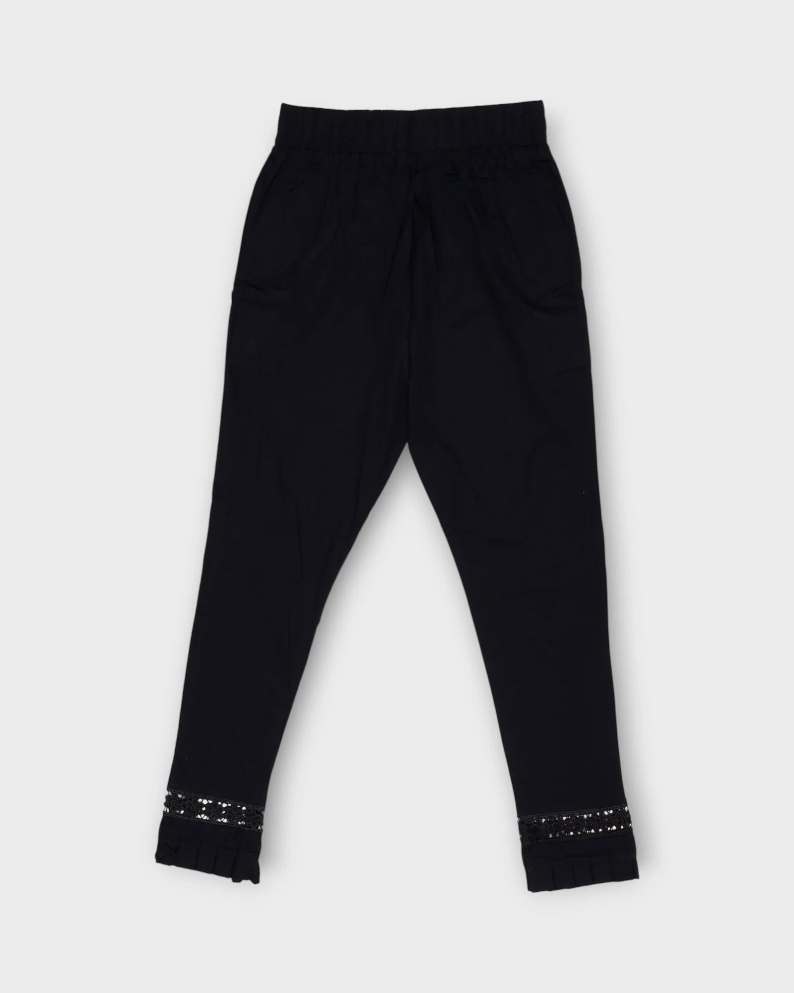 Black Cotton Comfortable Fit Ethnic Pants
