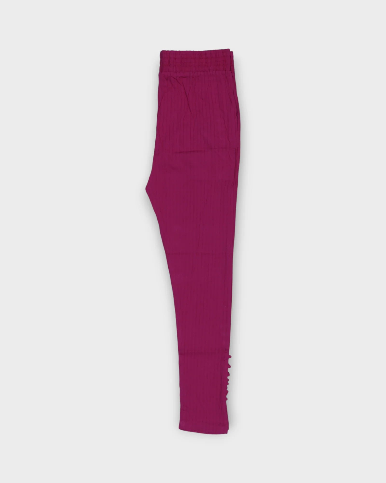 Pink Cotton Straight Pants