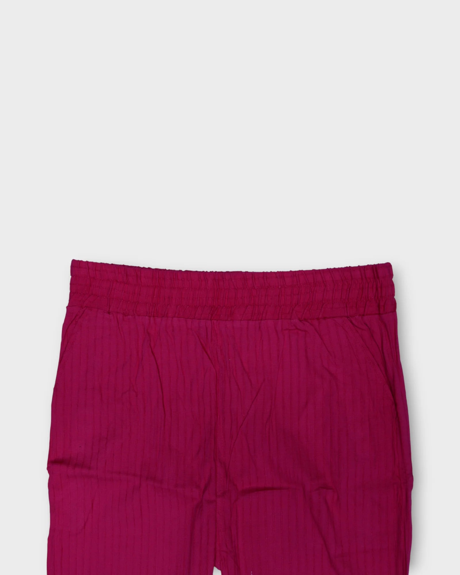 Pink Cotton Straight Pants
