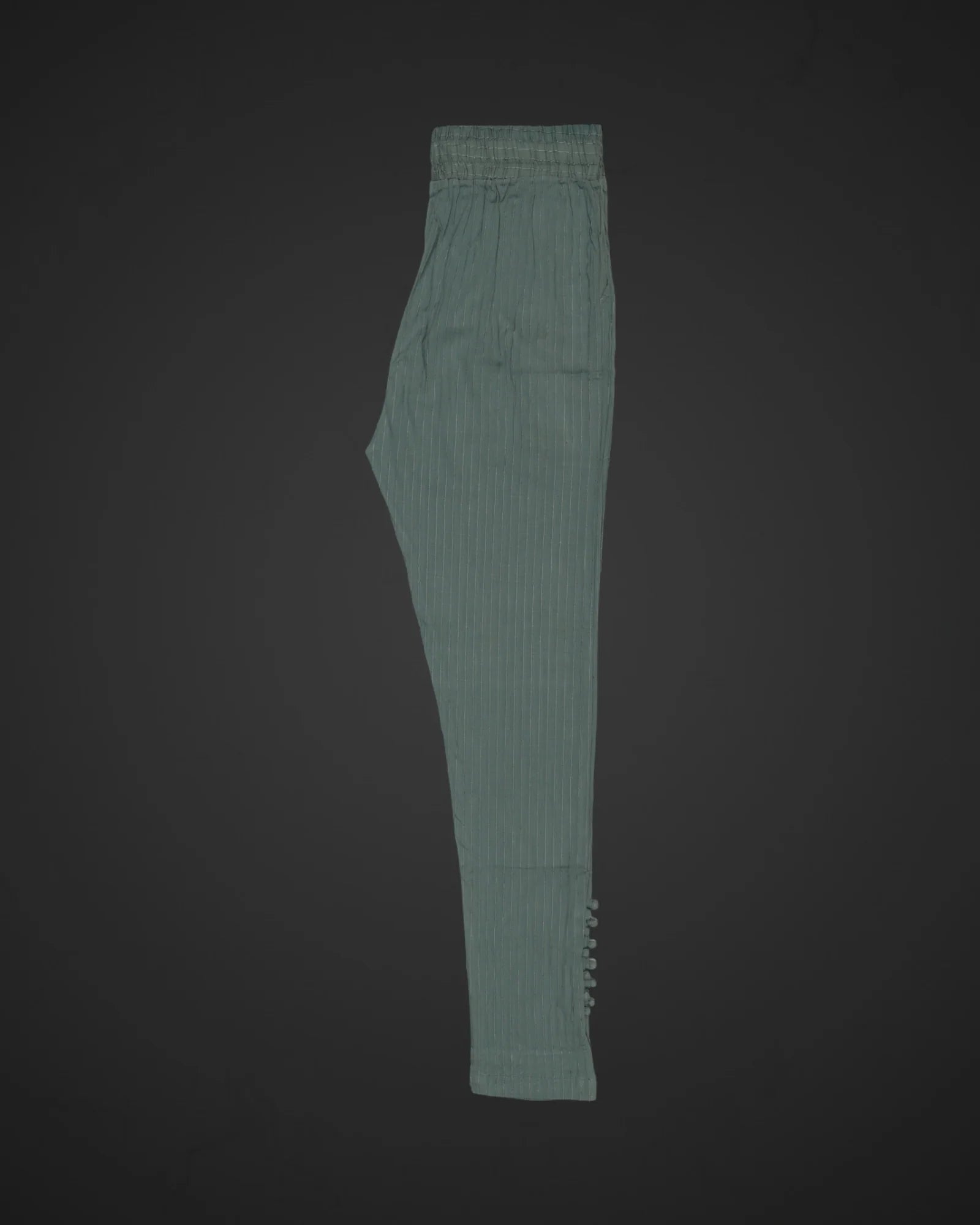 Mint Green Cotton Straight Pants