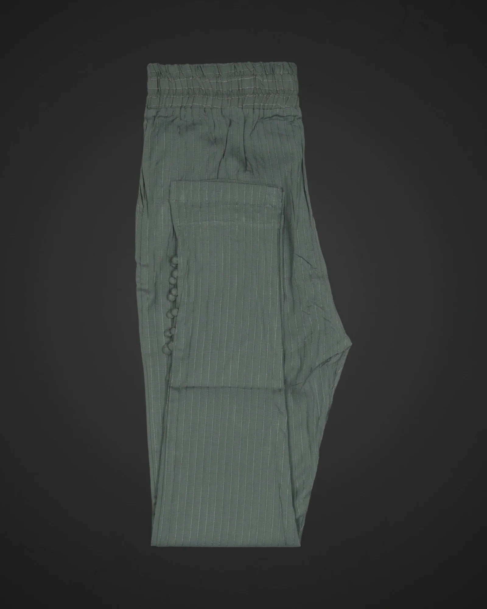 Mint Green Cotton Straight Pants