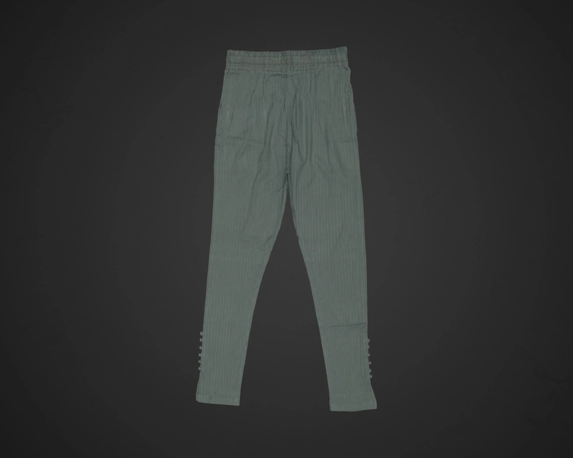 Mint Green Cotton Straight Pants