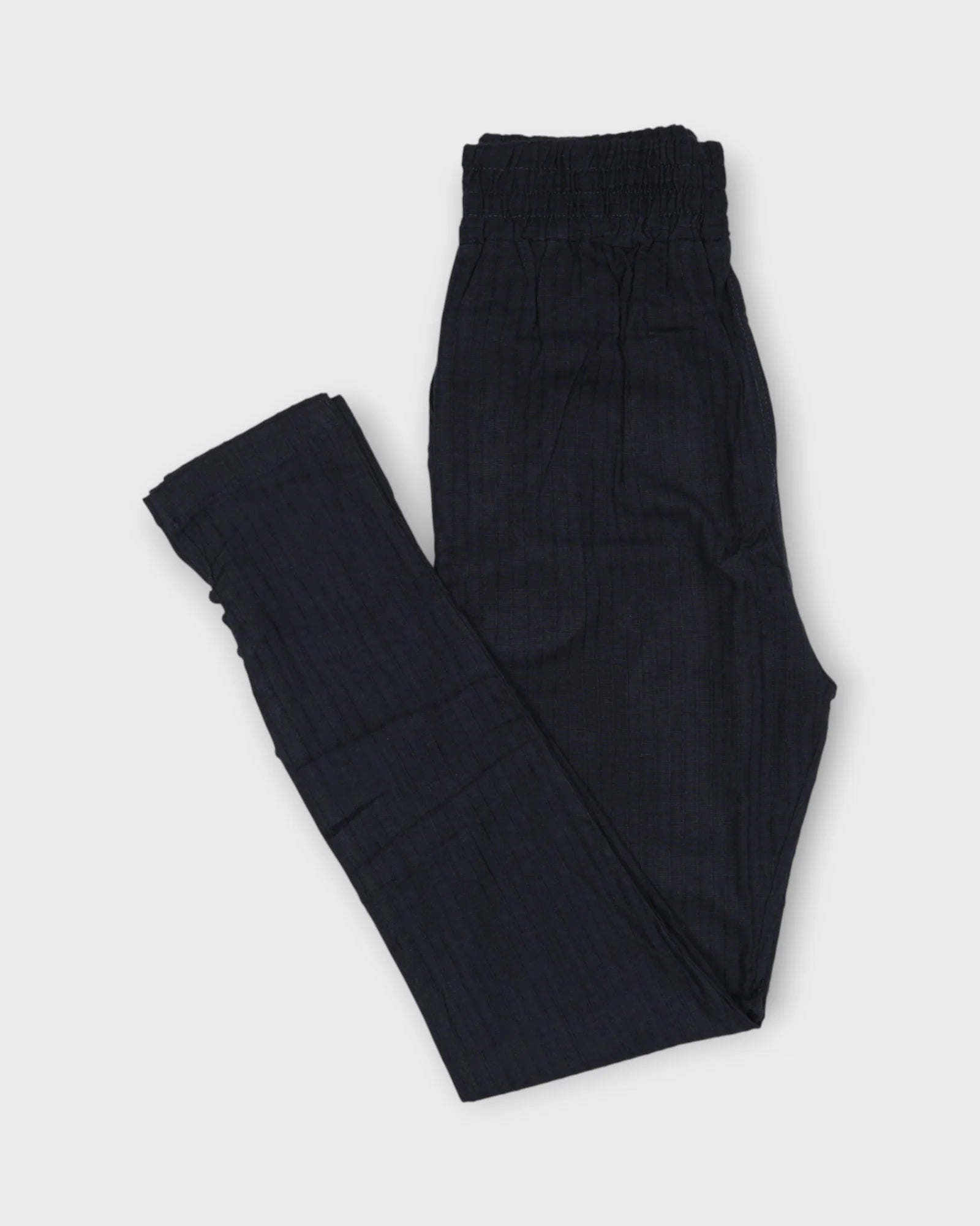 Navy Blue Cotton Palazzo Pants