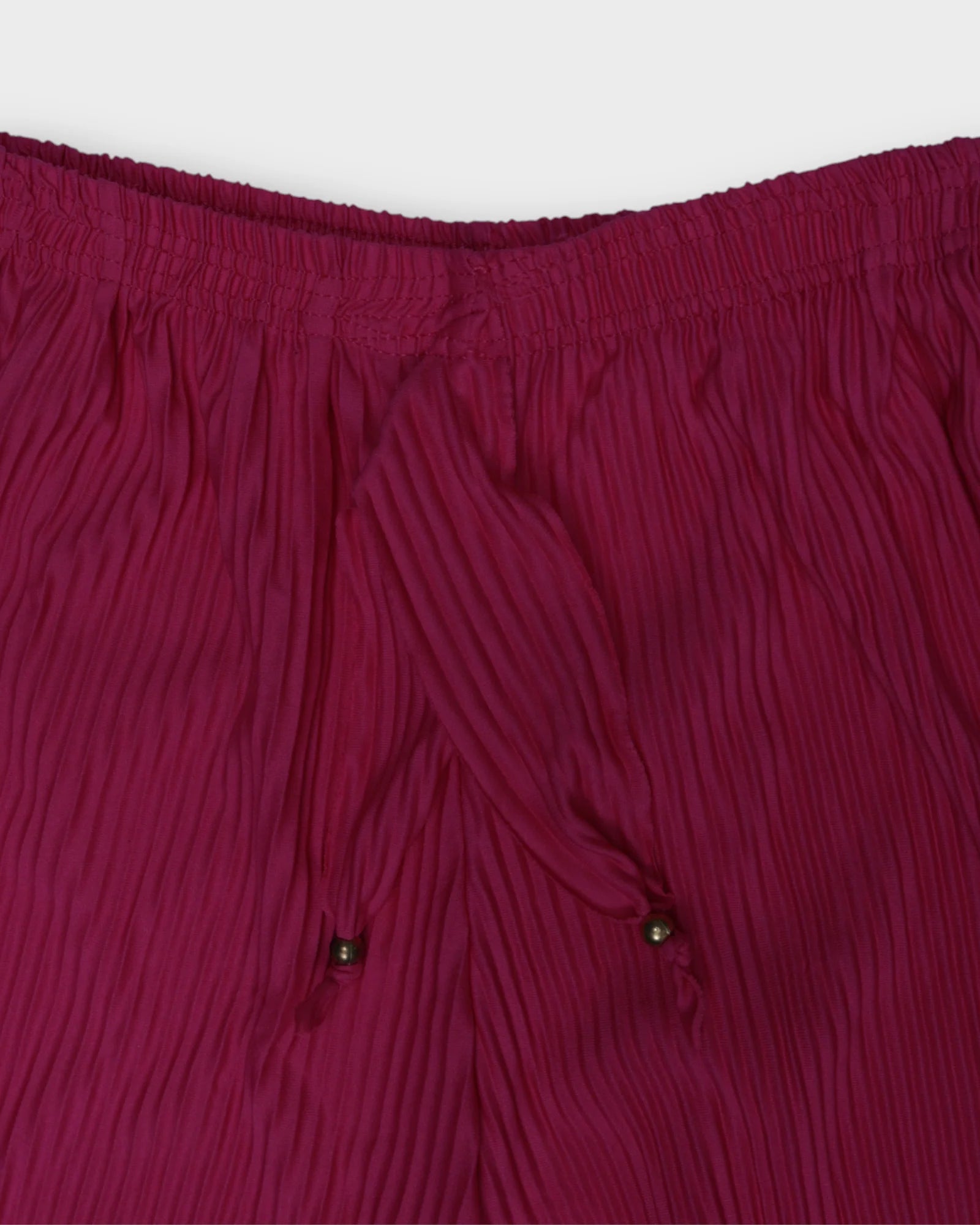 Dark Pink Cotton Flared Palazzo Pants