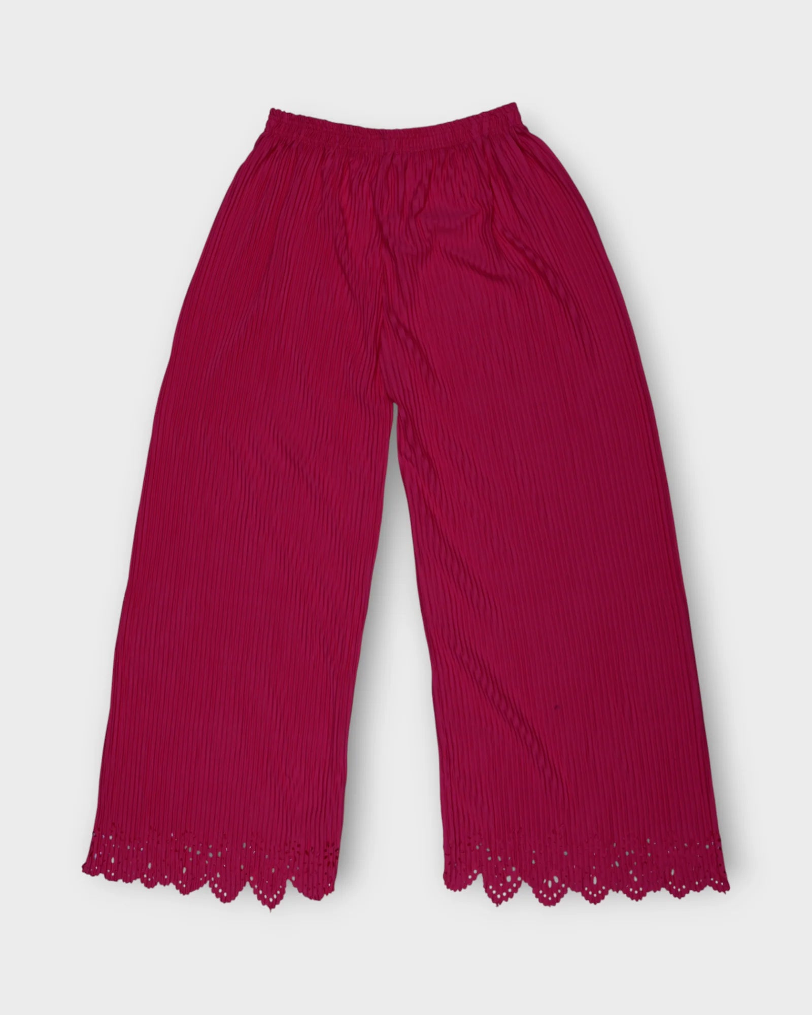 Pink Cotton Printed Palazzo Pants