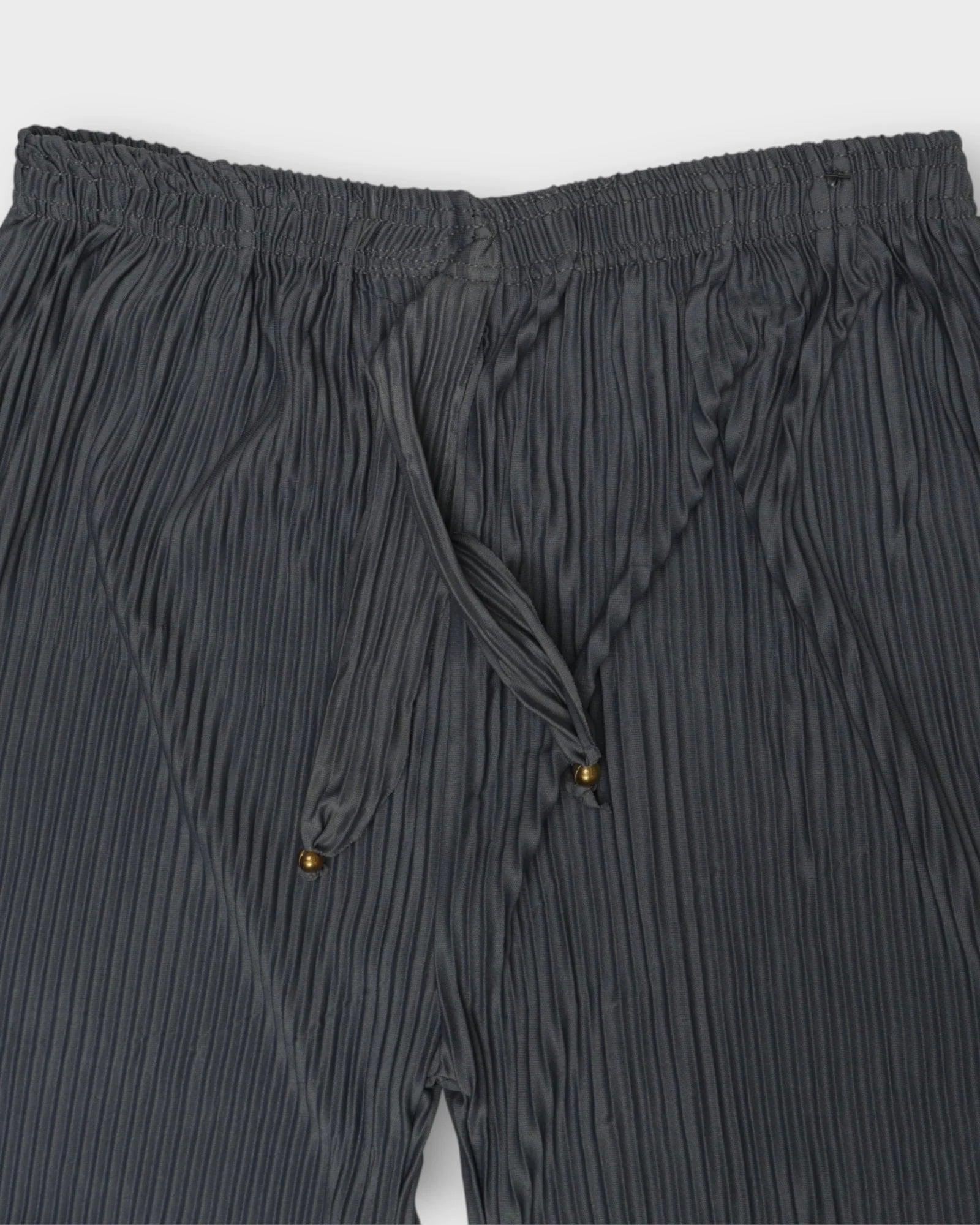 Grey Cotton Flared Palazzo Pants