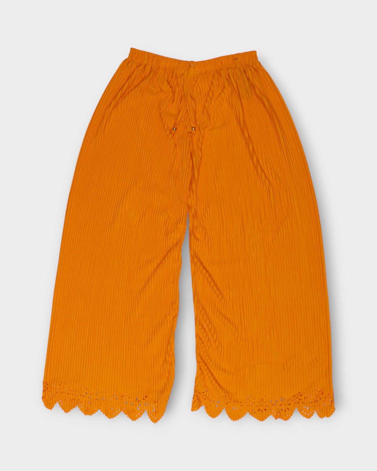 Mustard Cotton Comfortable Fit Palazzo Pants