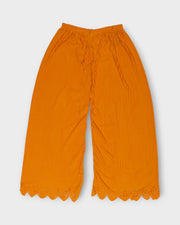 Mustard Cotton Comfortable Fit Palazzo Pants