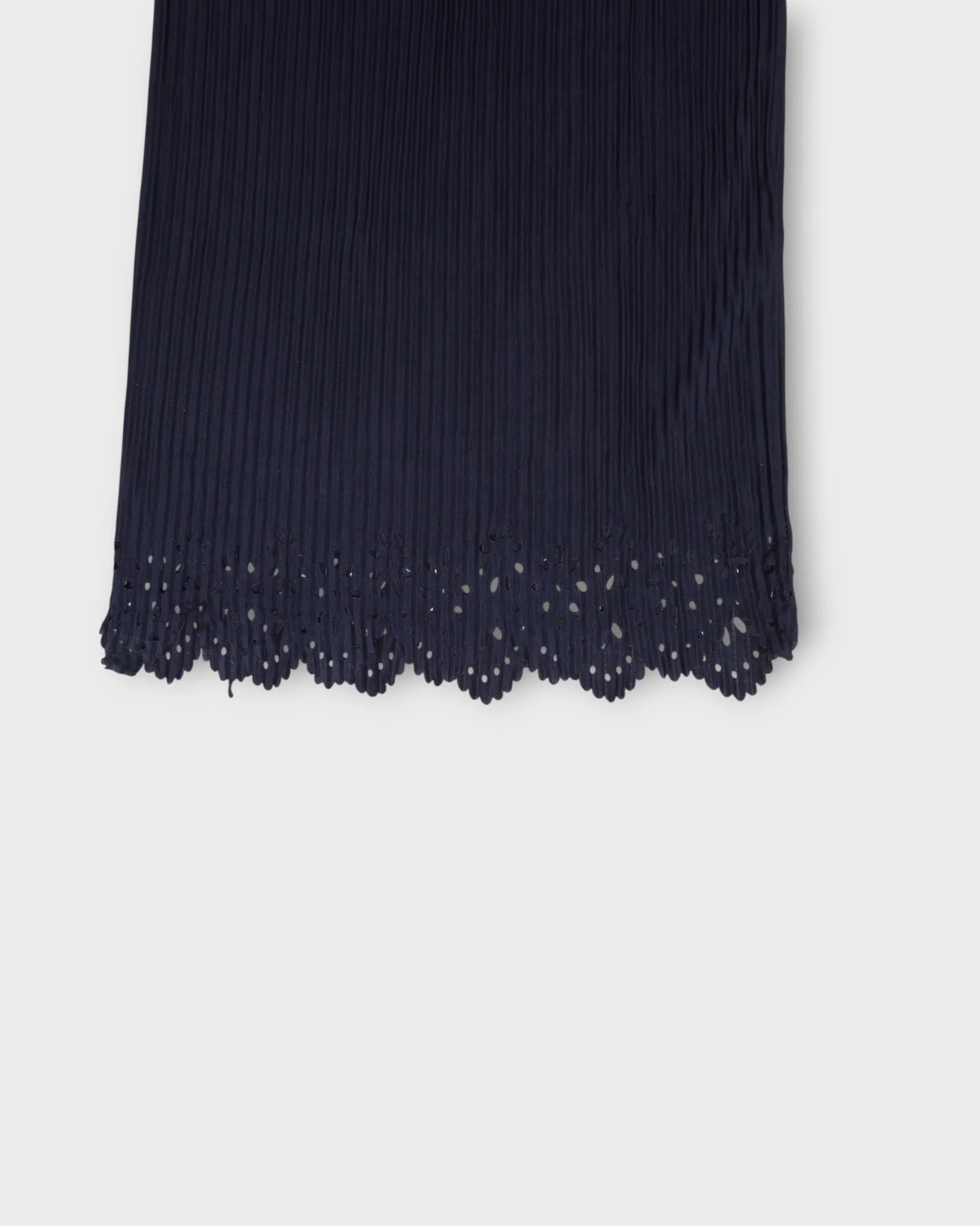 Navy Blue Cotton Flared Palazzo Pants