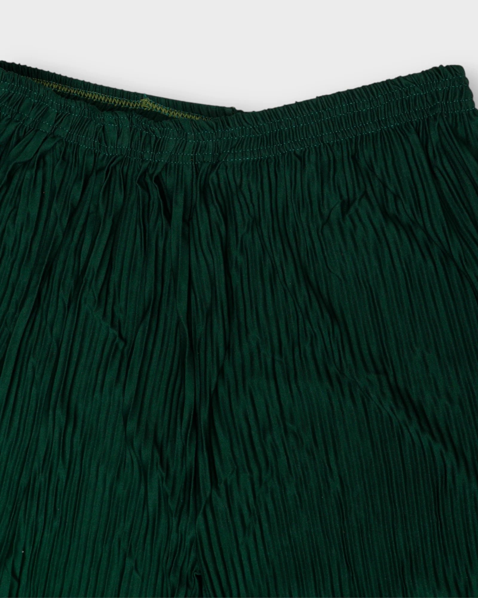 Bottle Green Cotton Flared Palazzo Pants