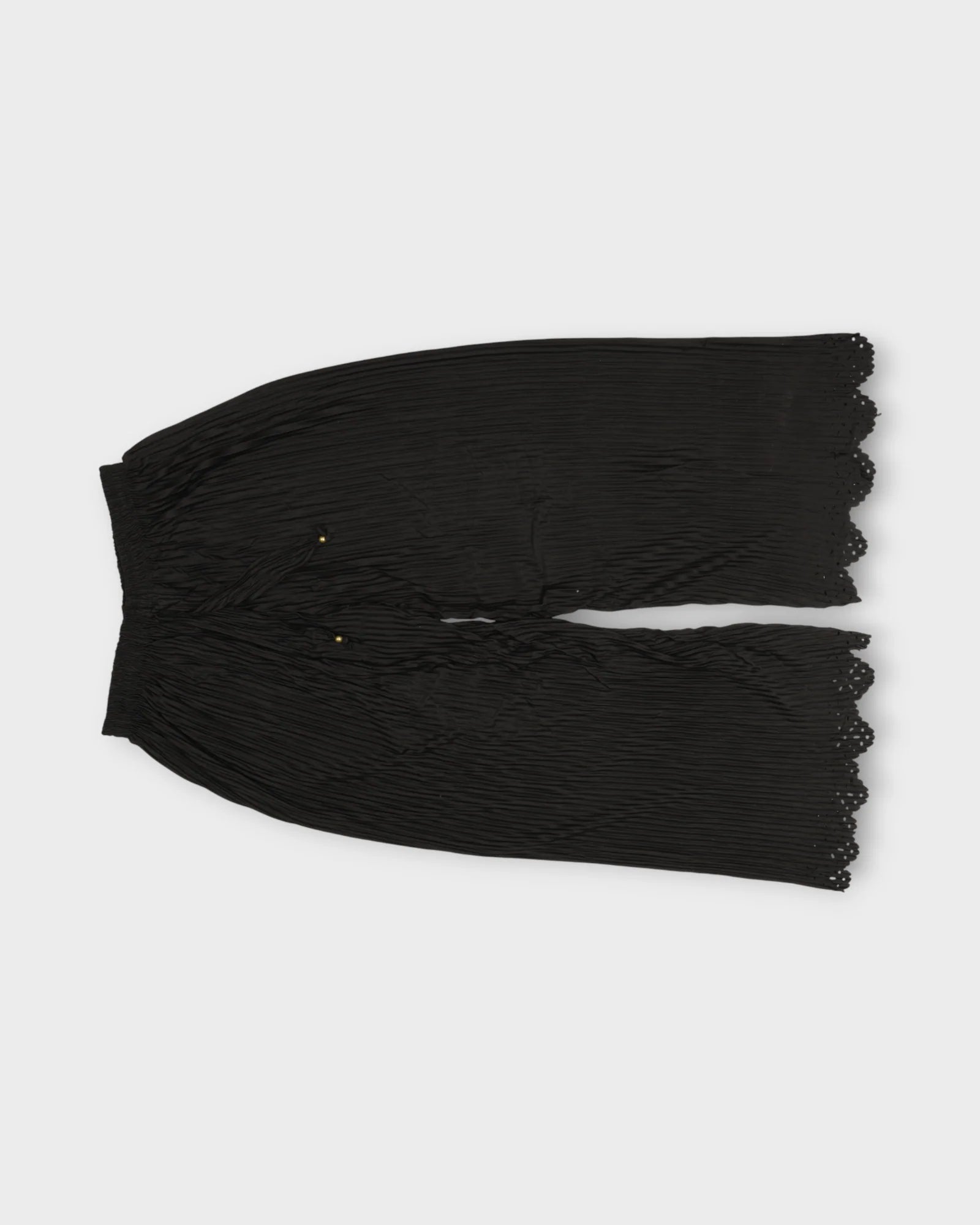 Black Cotton Flared Palazzo Pants