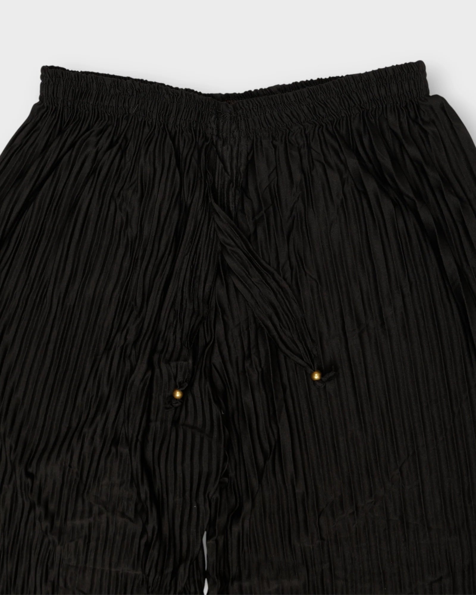 Black Cotton Flared Palazzo Pants