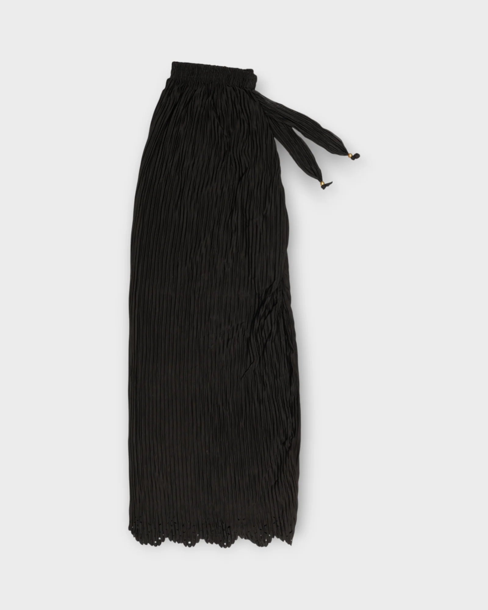 Black Cotton Flared Palazzo Pants