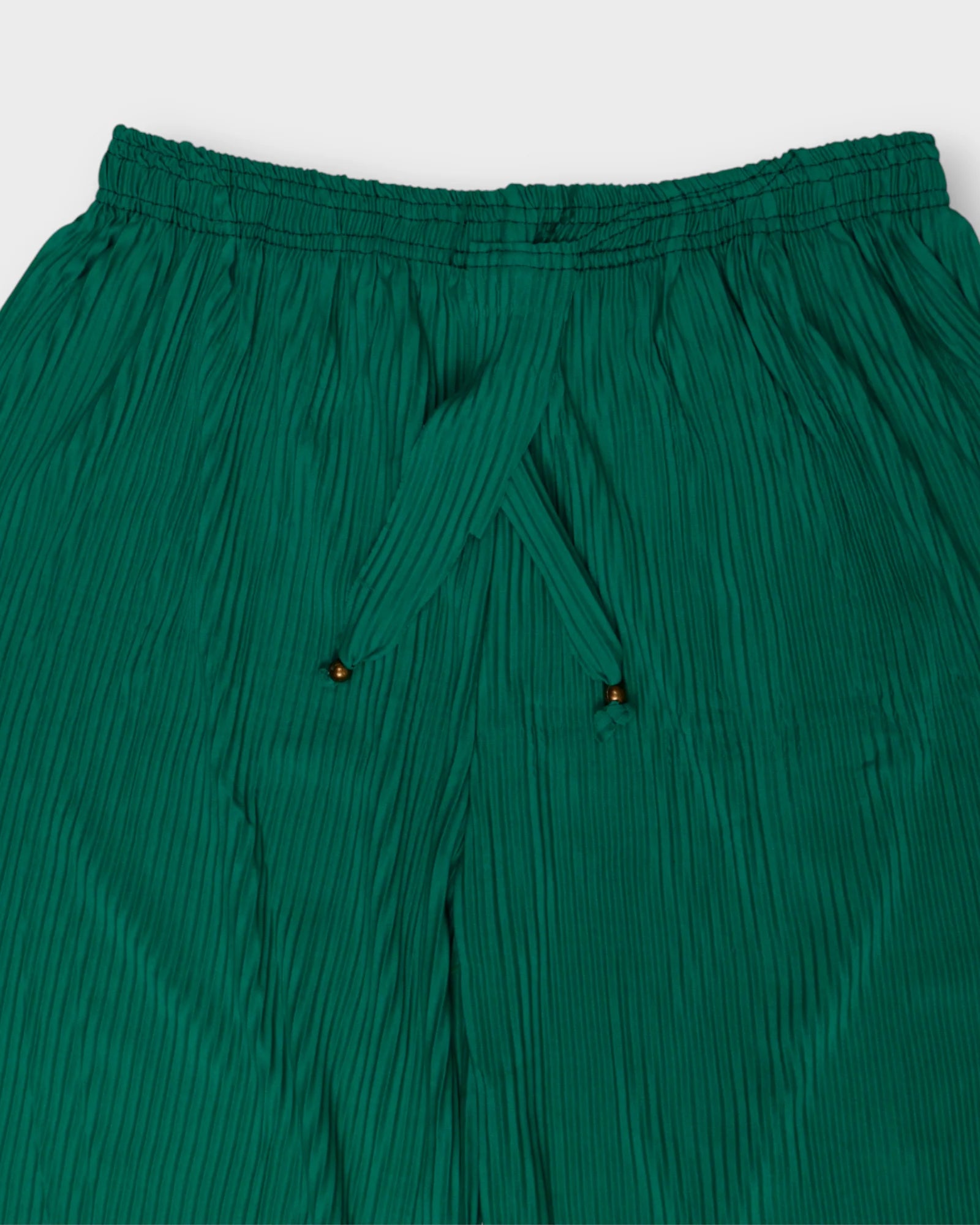 Rama Green Cotton Flared Palazzo Pants