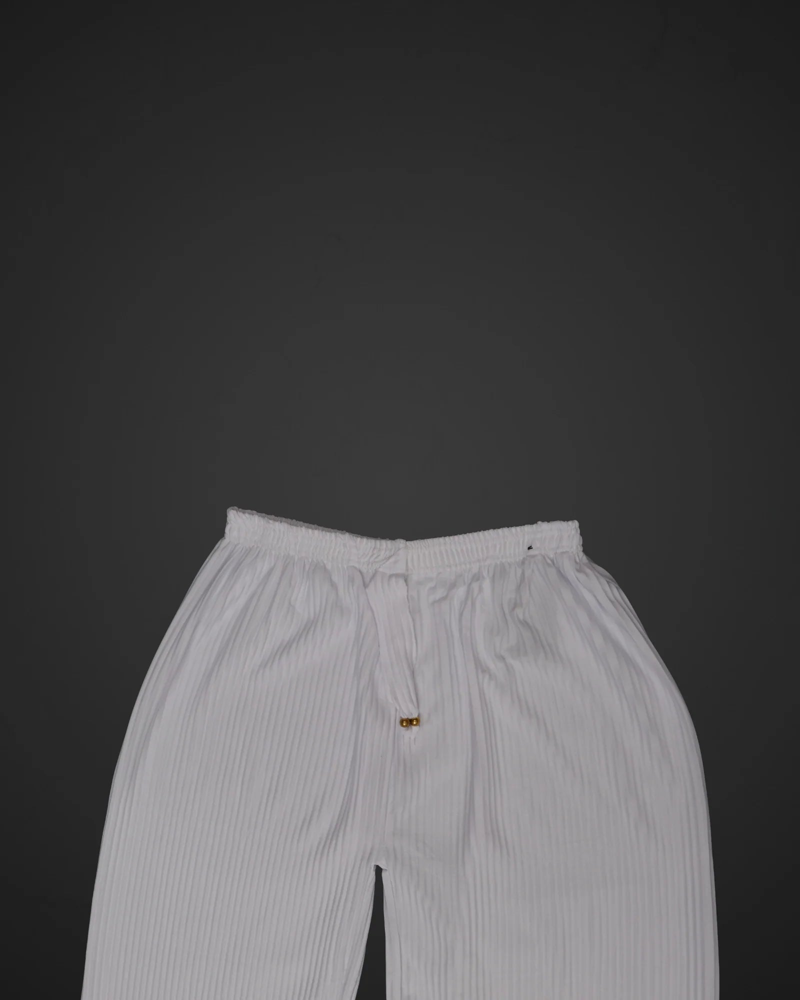 White Cotton Flared Palazzo Pants
