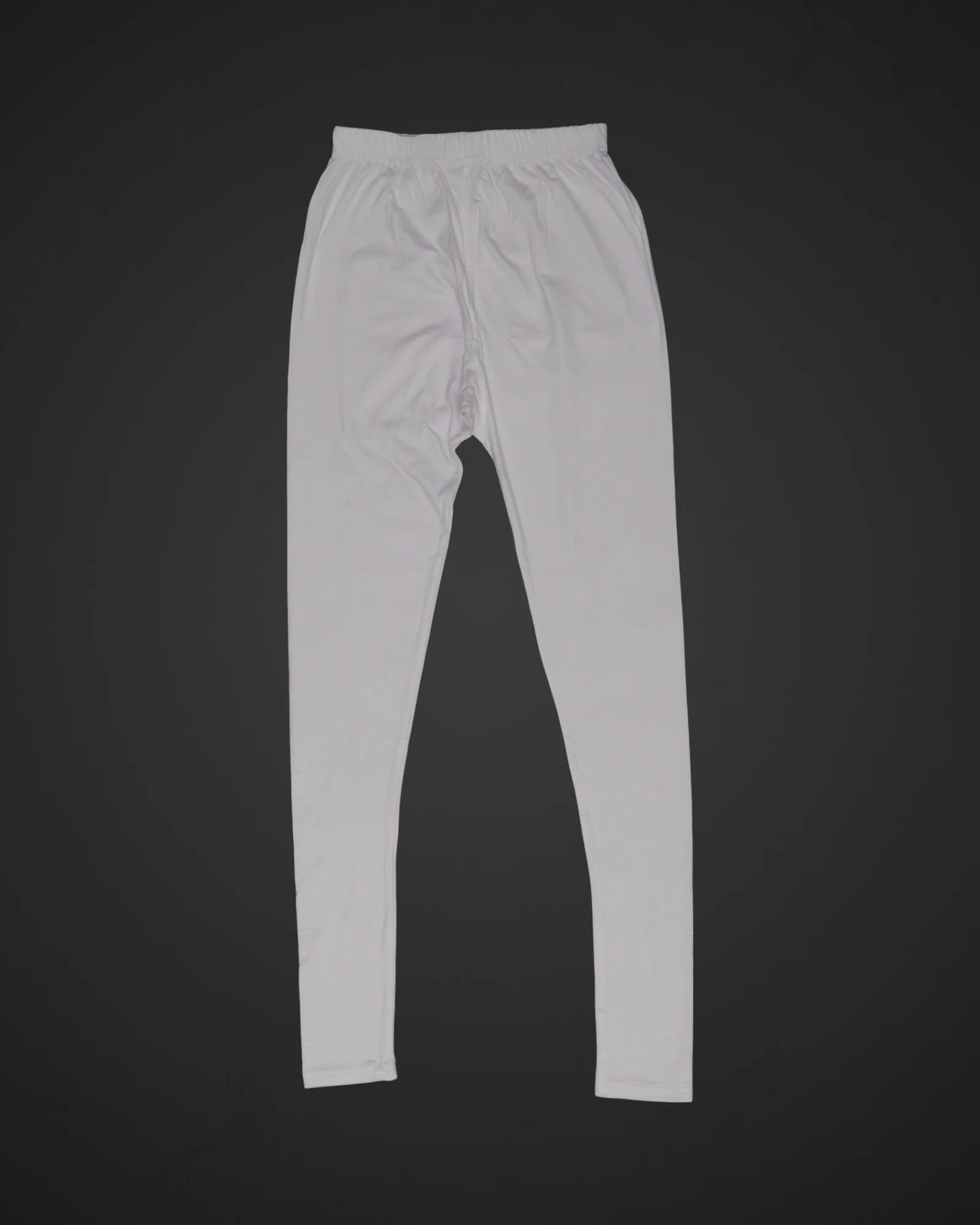 White Lycra Cotton Leggings