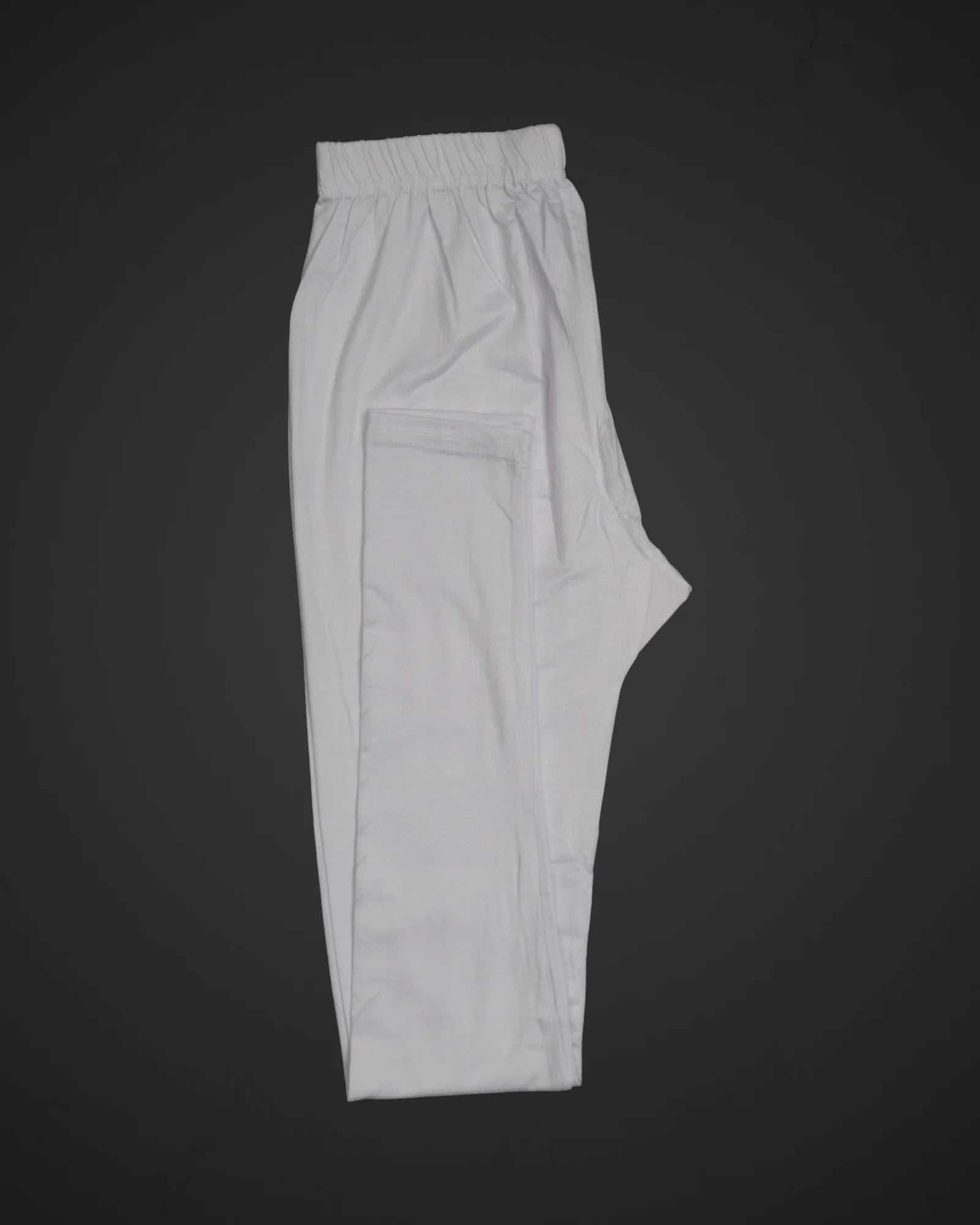 White Lycra Cotton Leggings
