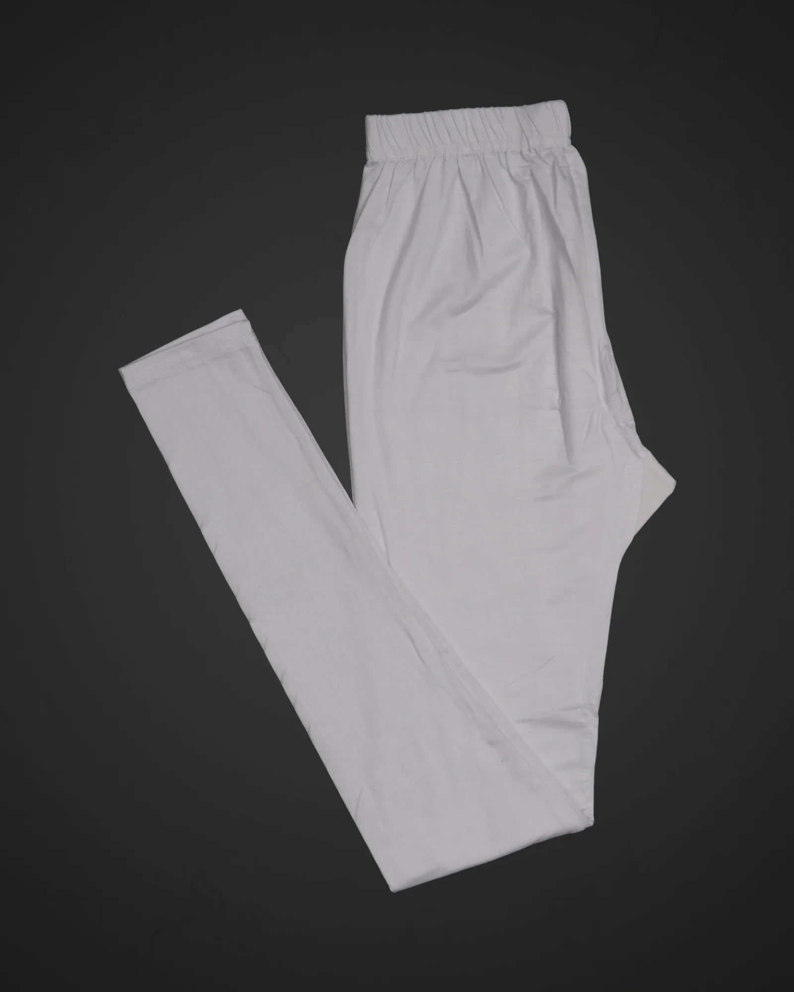 White Lycra Cotton Leggings