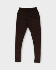 Dark Brown Lycra Cotton Leggings