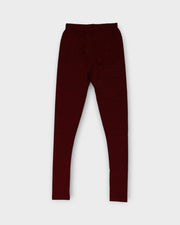 Maroon Cotton Leggings With Comfortable Fit