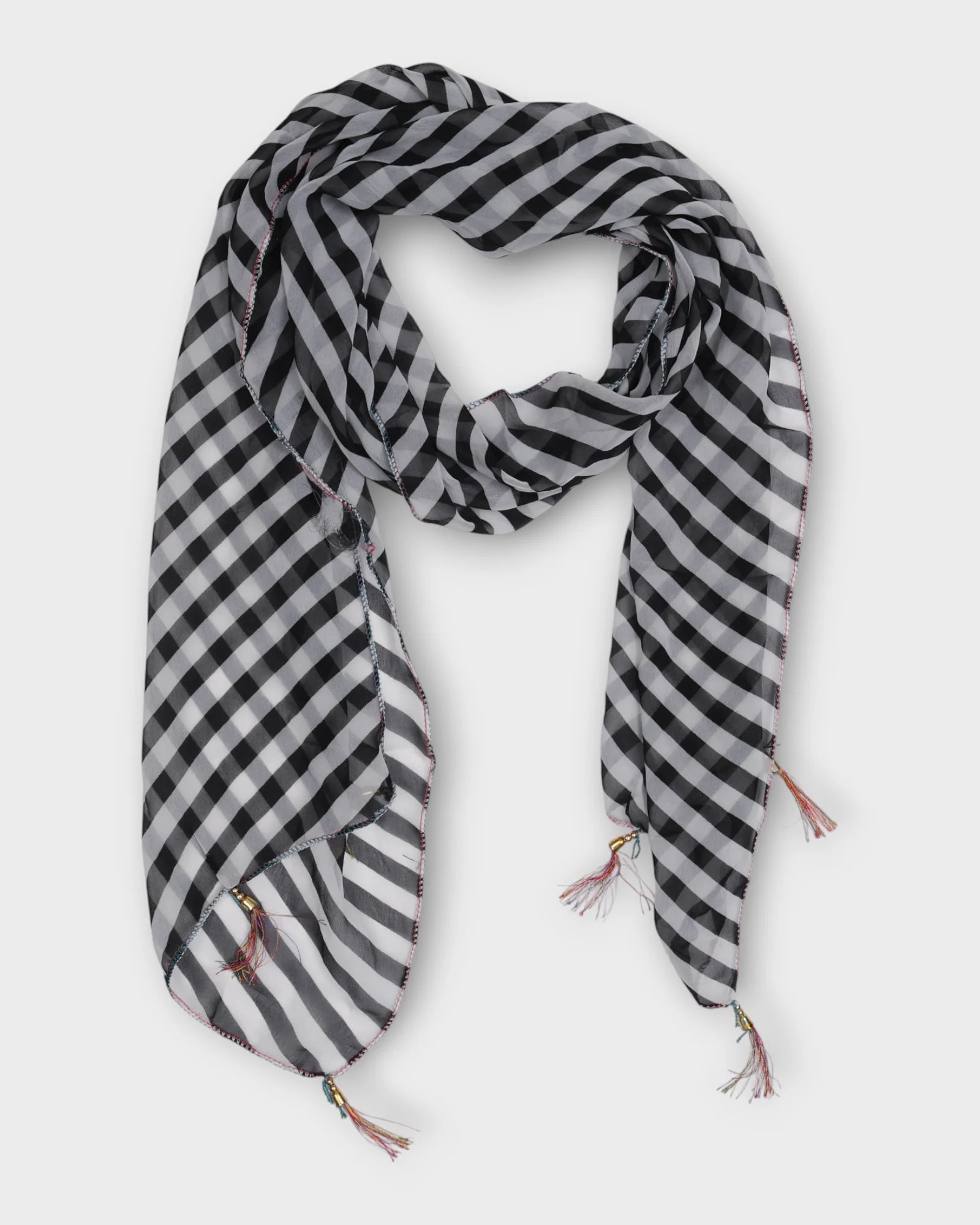 Classic Black and White Scarf