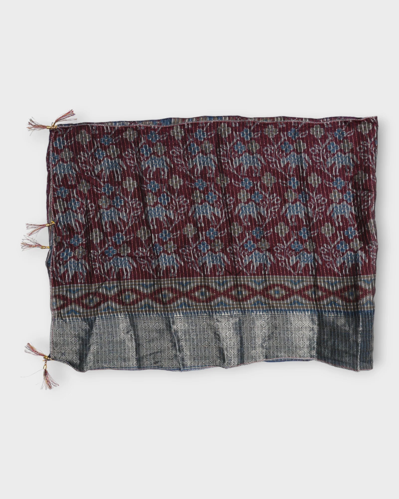 Versatile Striped Zari Scarf
