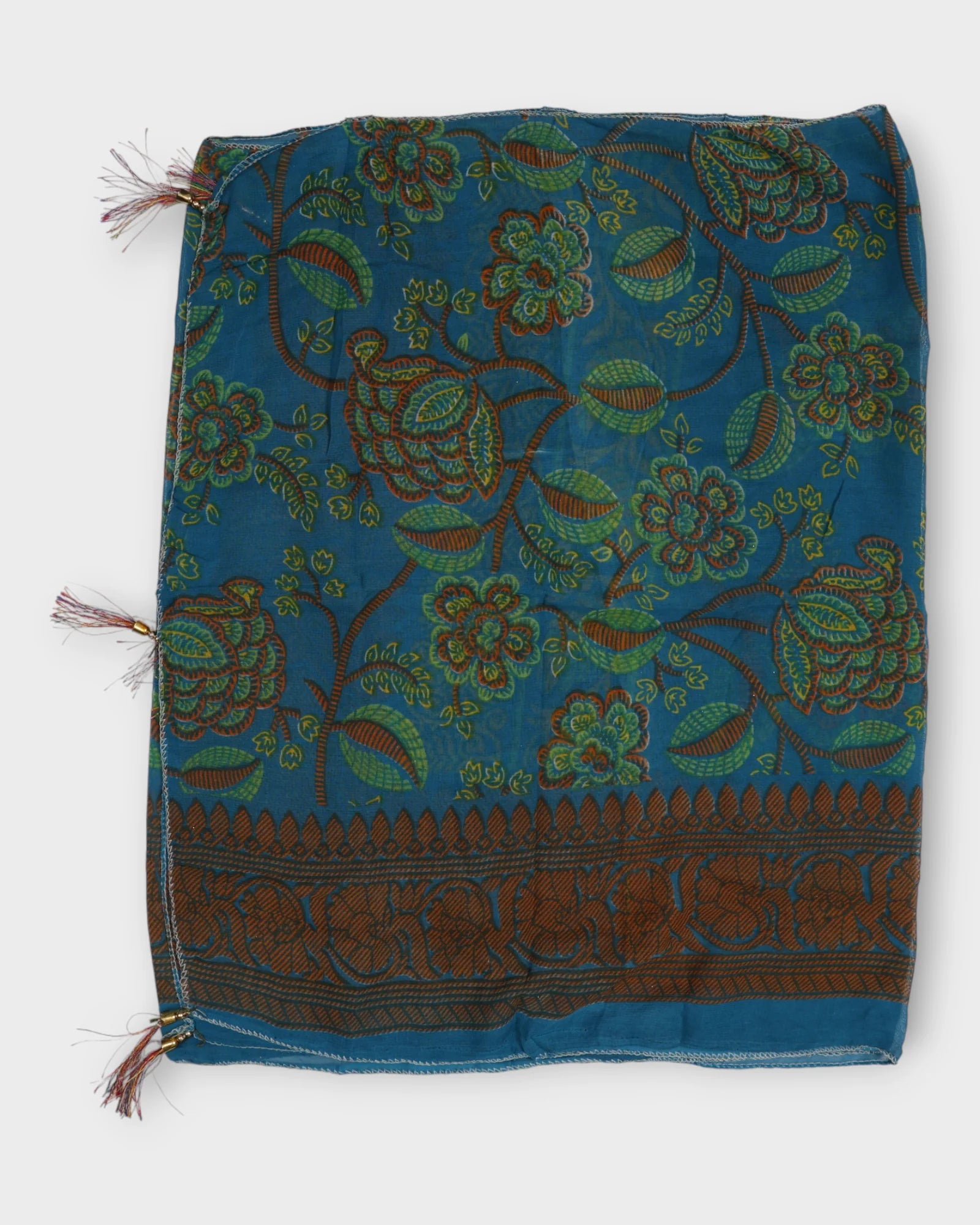 Cozy Vibrant Floral Scarf