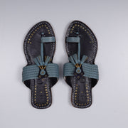 Heritage Gray Two Tone Kolhapuri Sandals