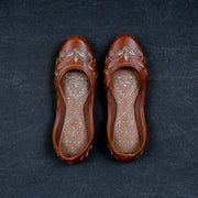 Handcrafted Tan Almond Shape Ethnic Jutti