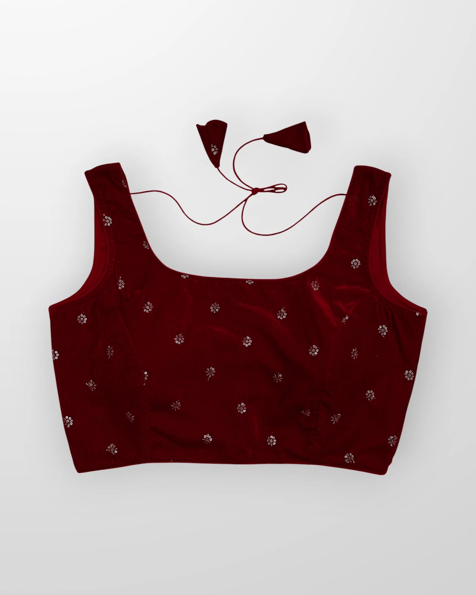 Velvet Charm Ready to Wear Square Neck Blouse