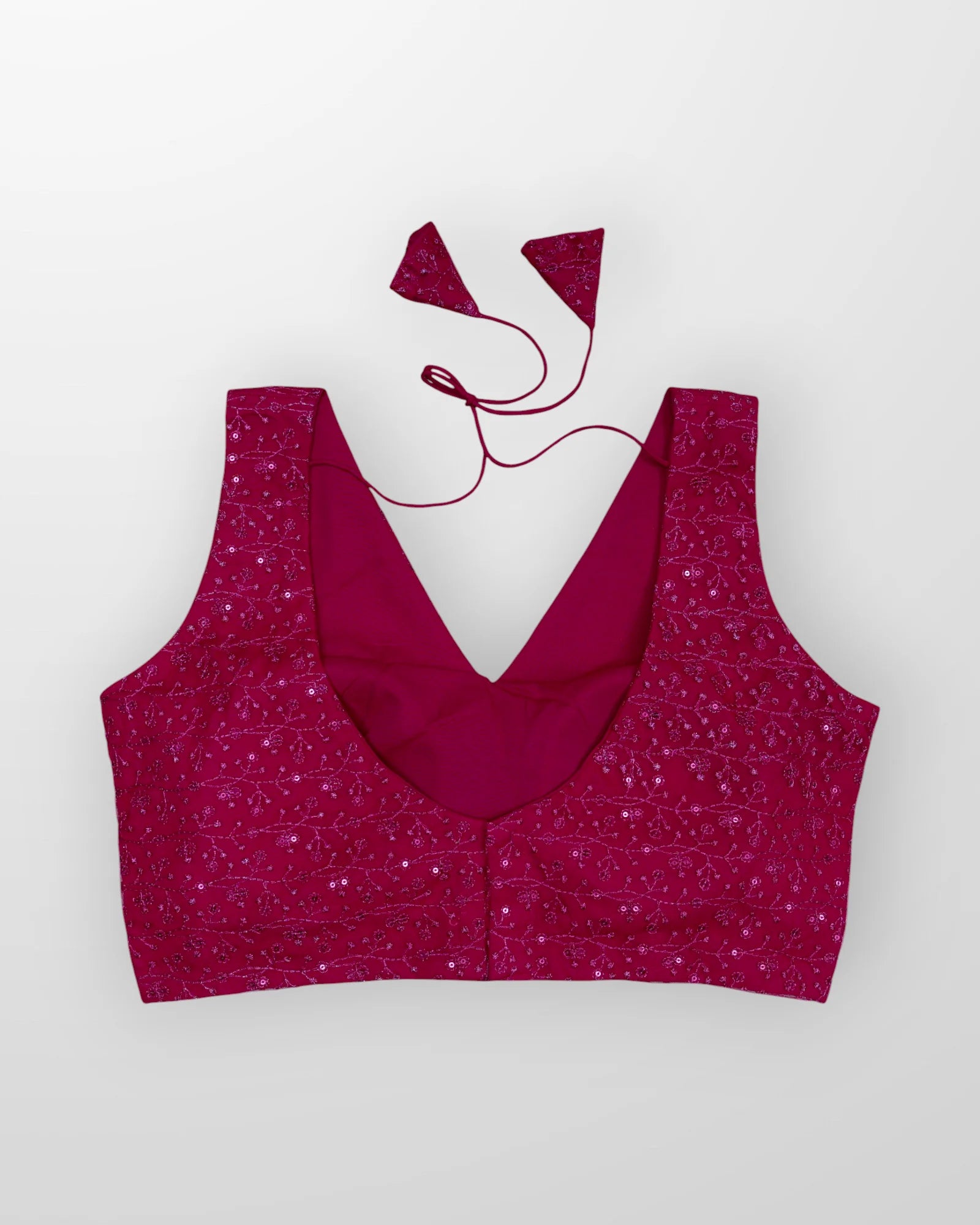 V Neck Embroidered Cotton Readymade Blouse