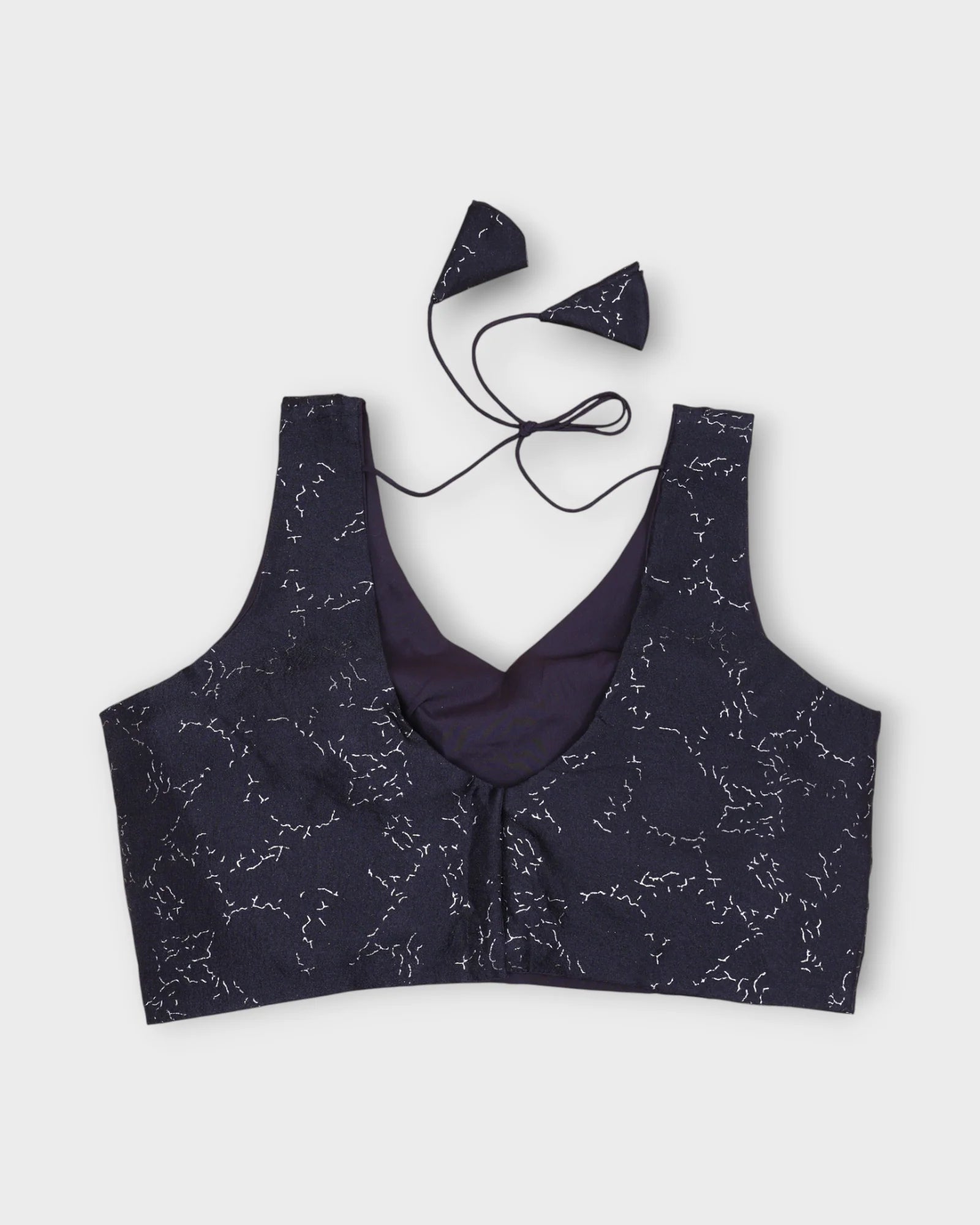 Organza Silk Modern Cutout Readymade Blouse