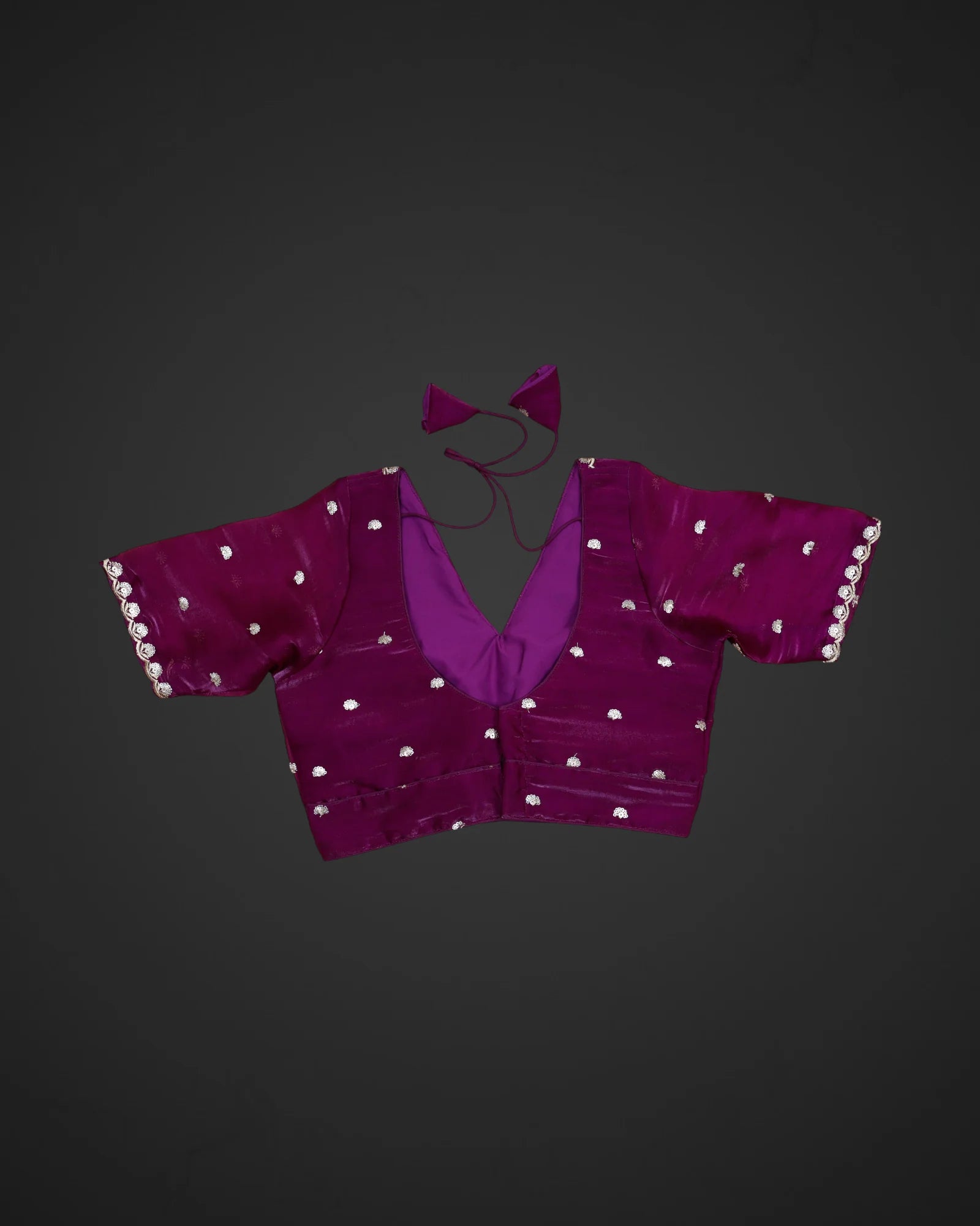 Chanderi V Neck Readymade Blouse