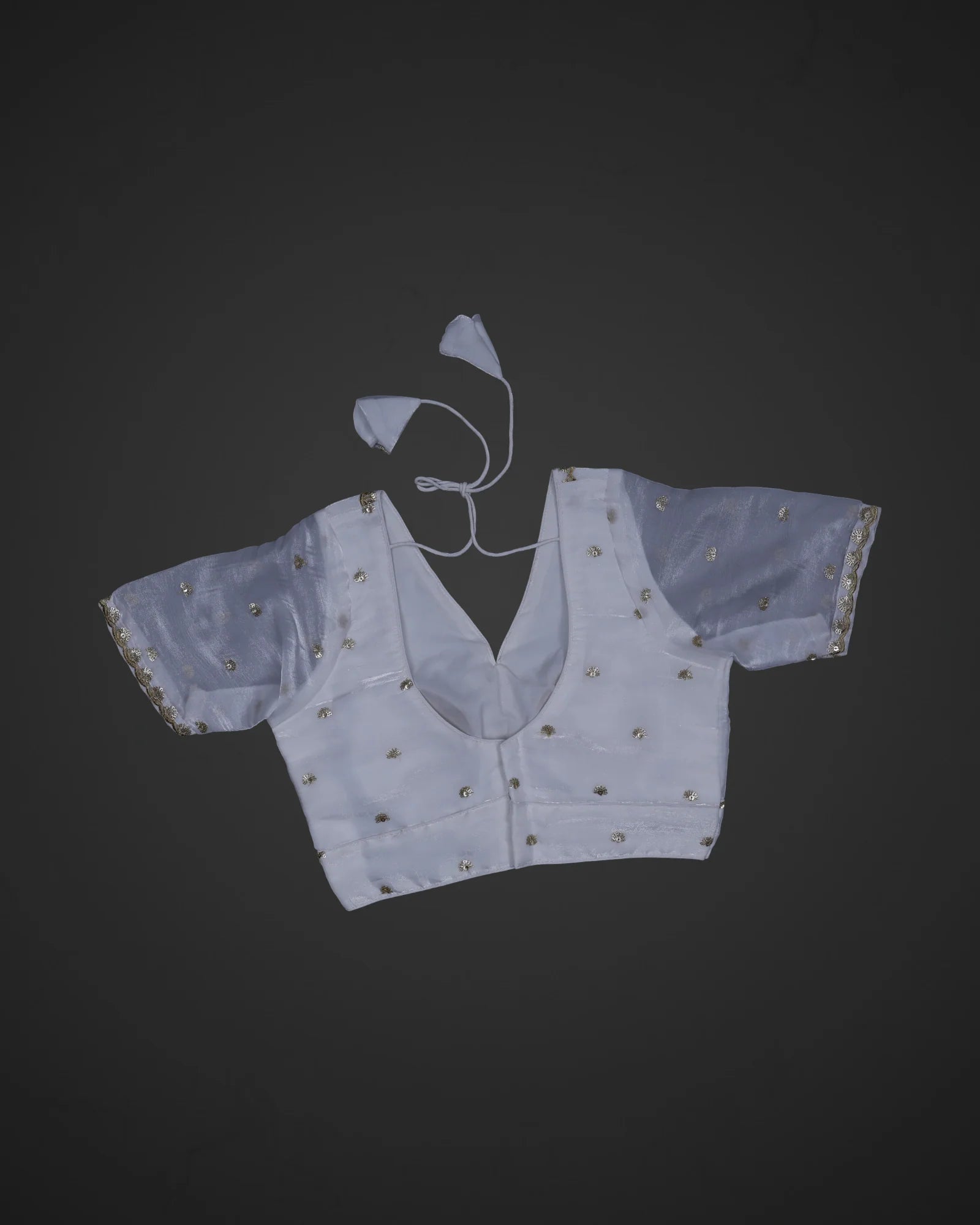 Chanderi V Neck Readymade Blouse