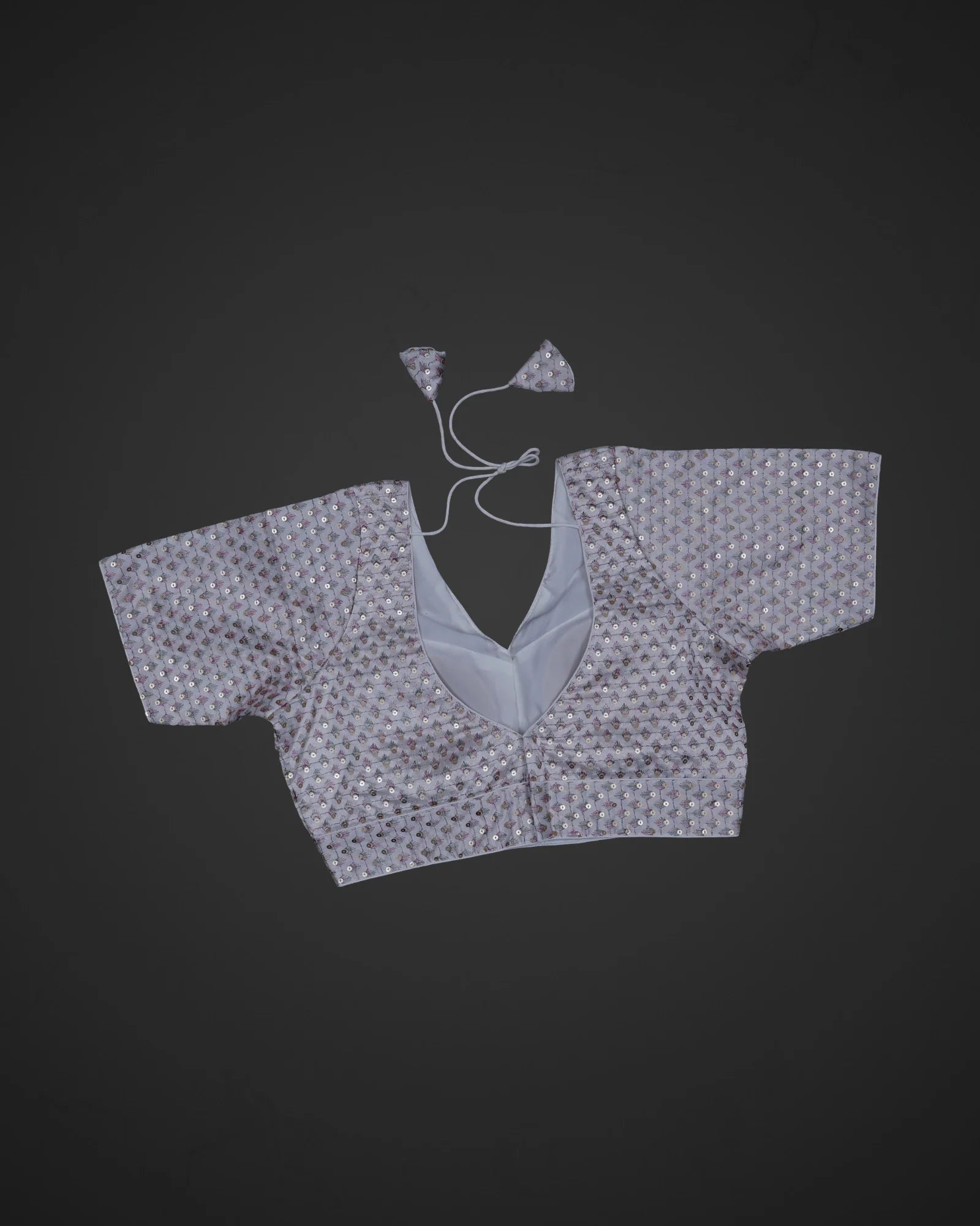 Silk V Neck Hook Back Readymade Blouse