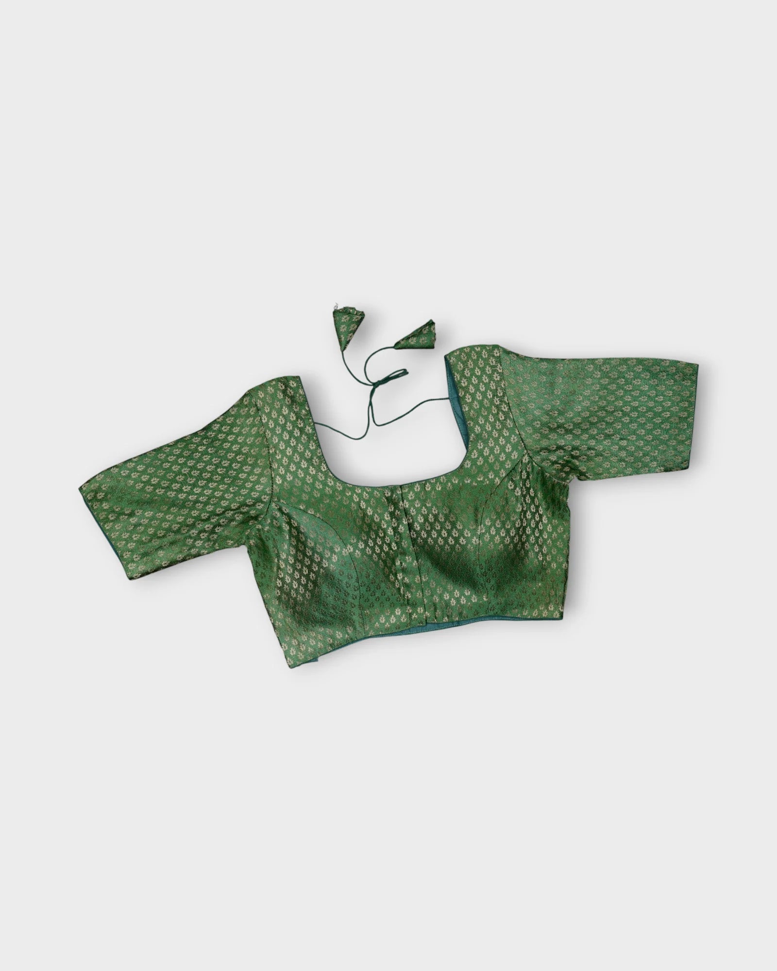 Silk Jacquard U Neck Back Design Readymade Blouse