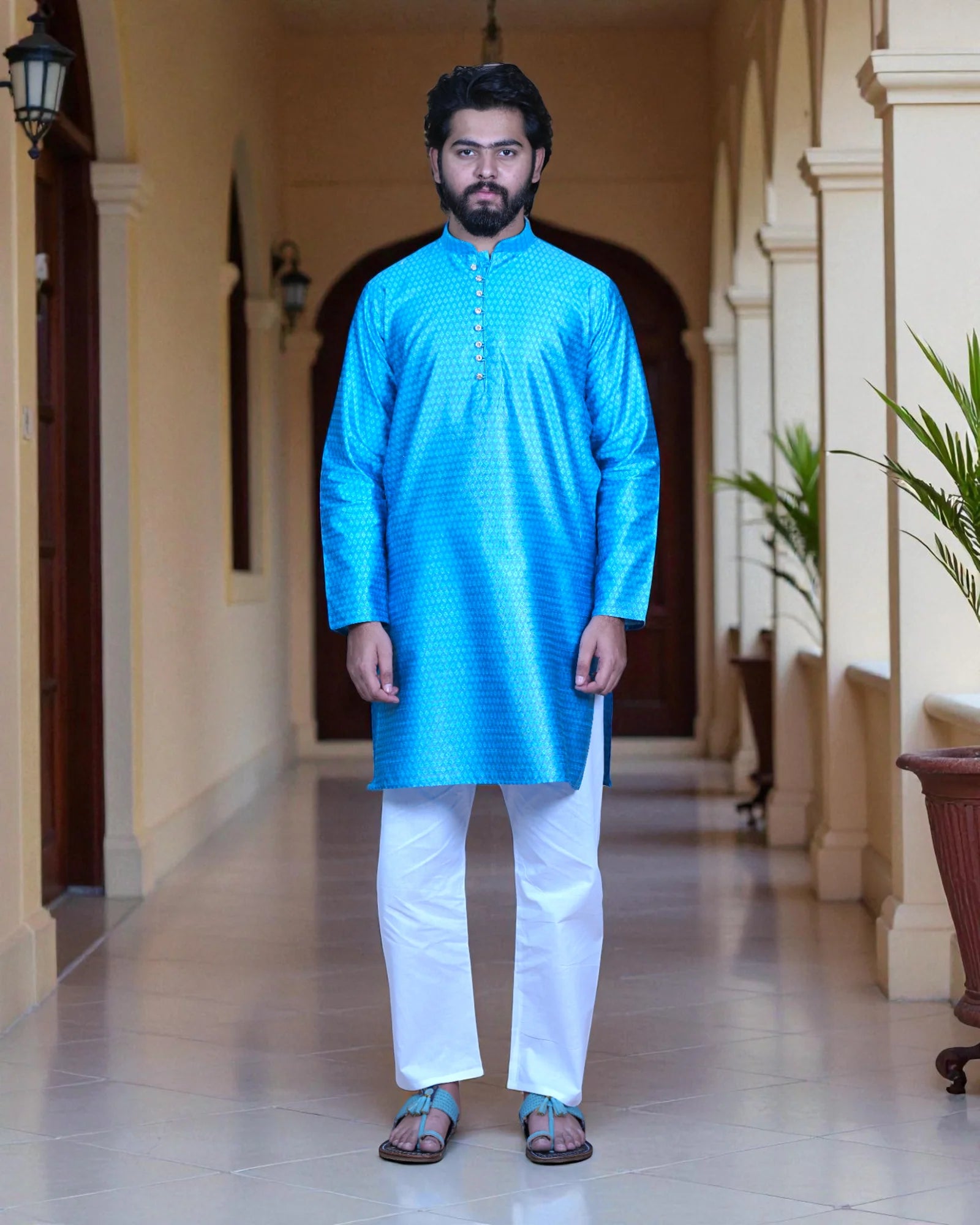 Embrace Tradition Exquisite Textured Kurta Pajama