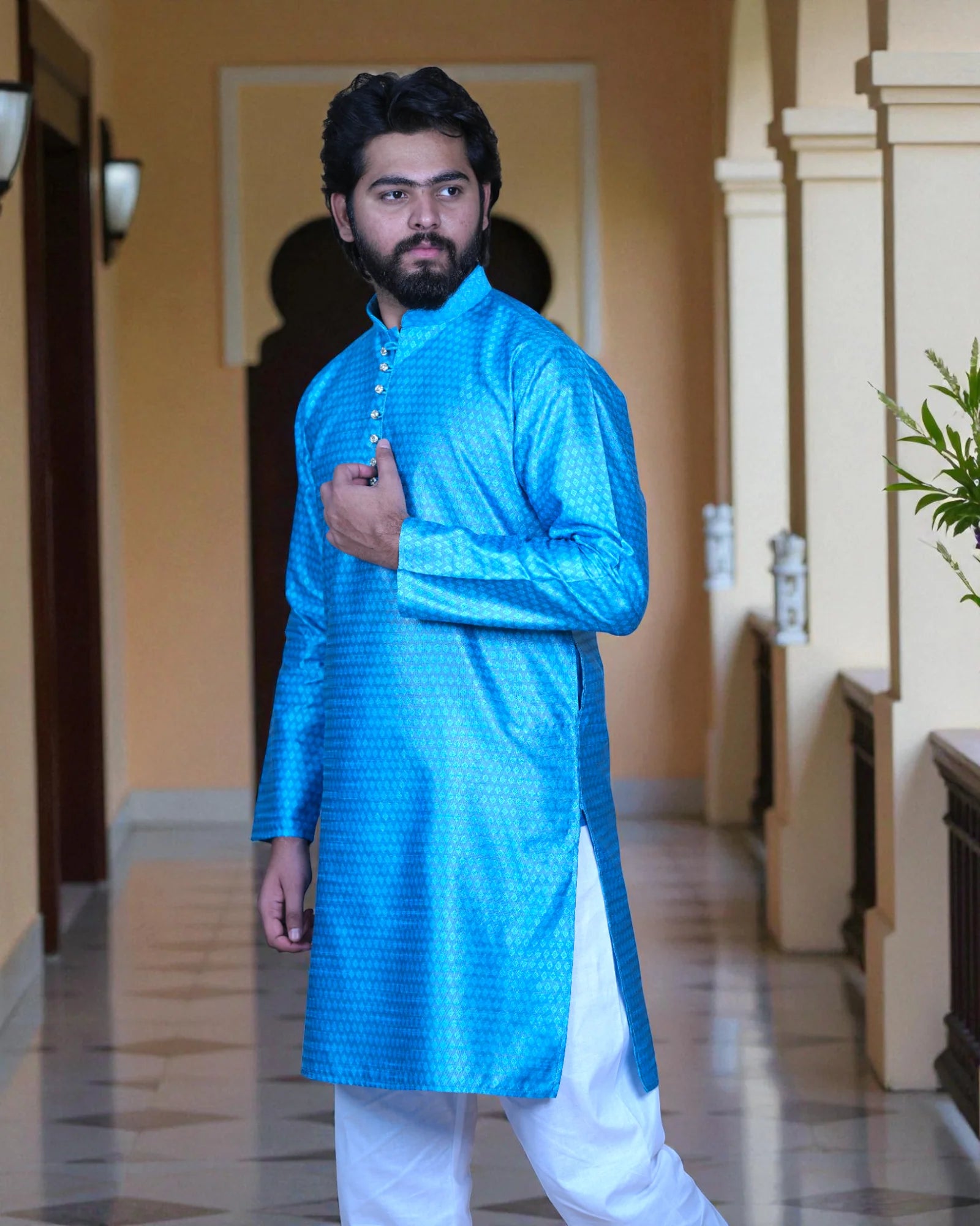 Embrace Tradition Exquisite Textured Kurta Pajama