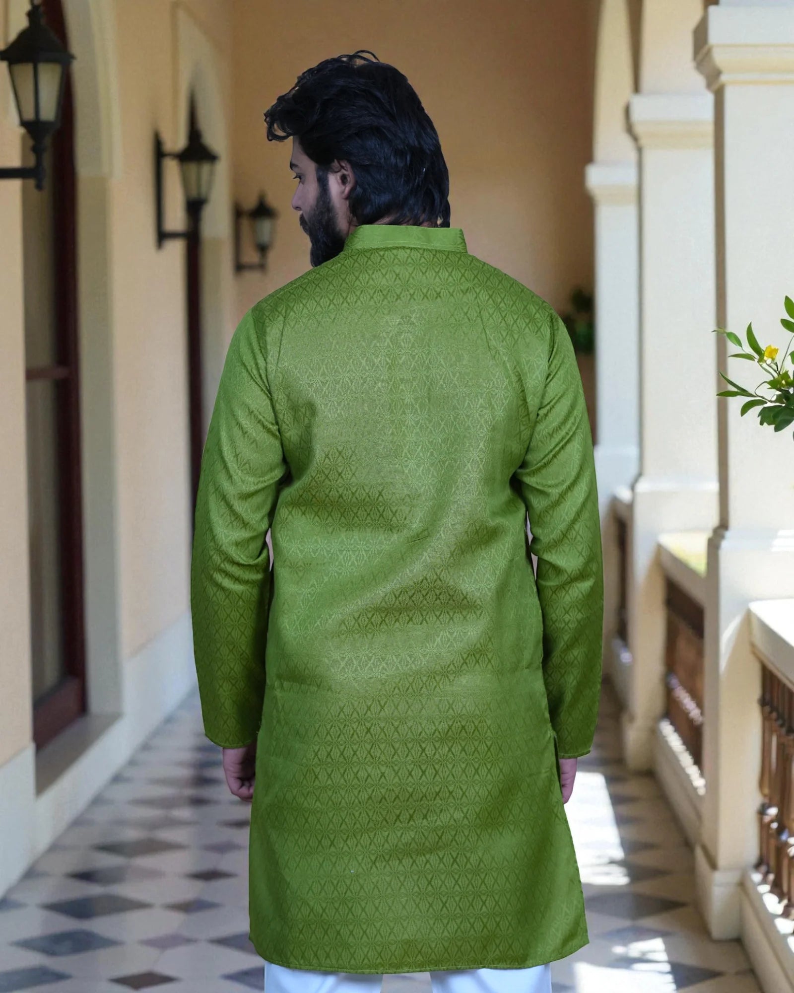 Jacquard Woven Kurta Pajama Set