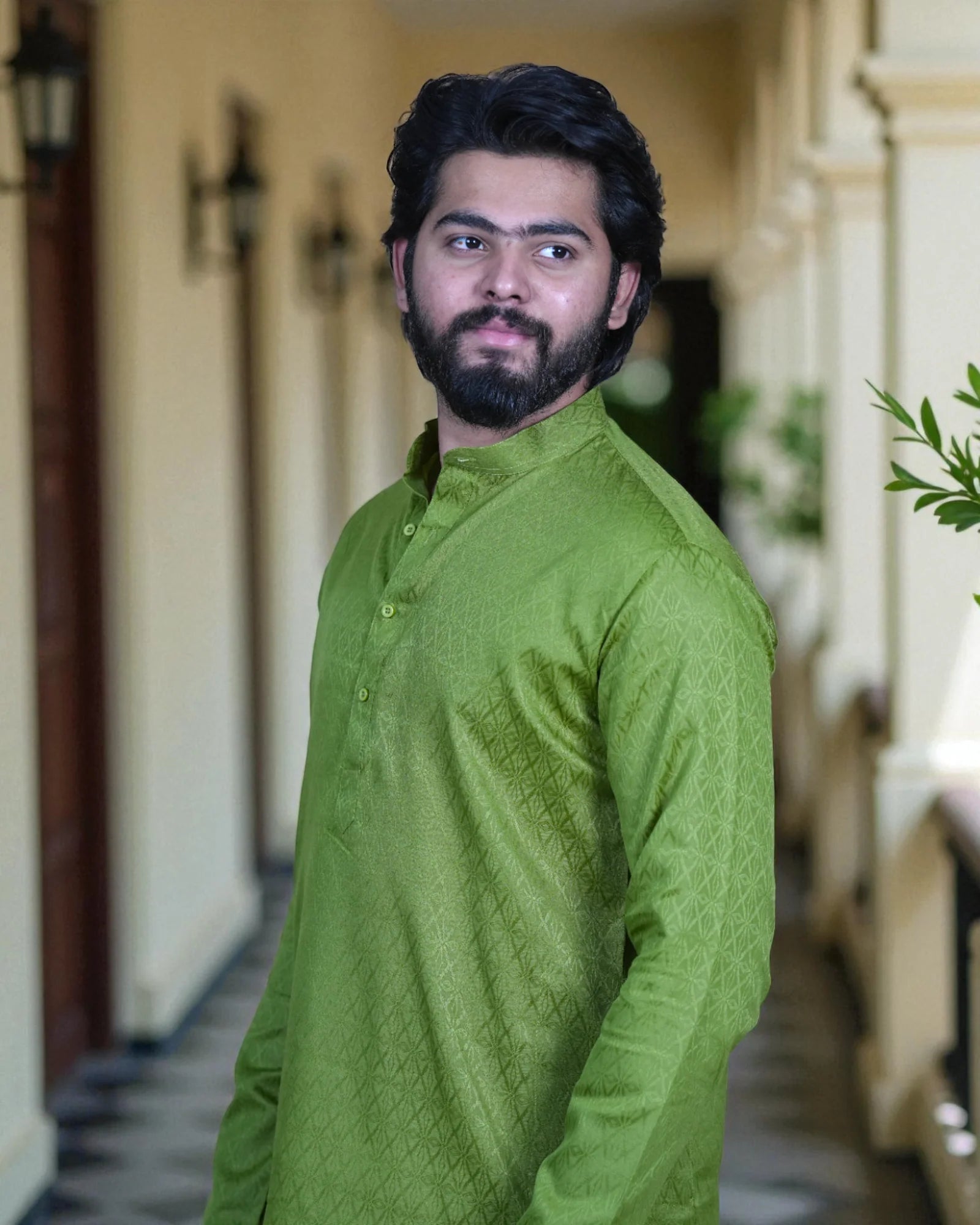 Jacquard Woven Kurta Pajama Set