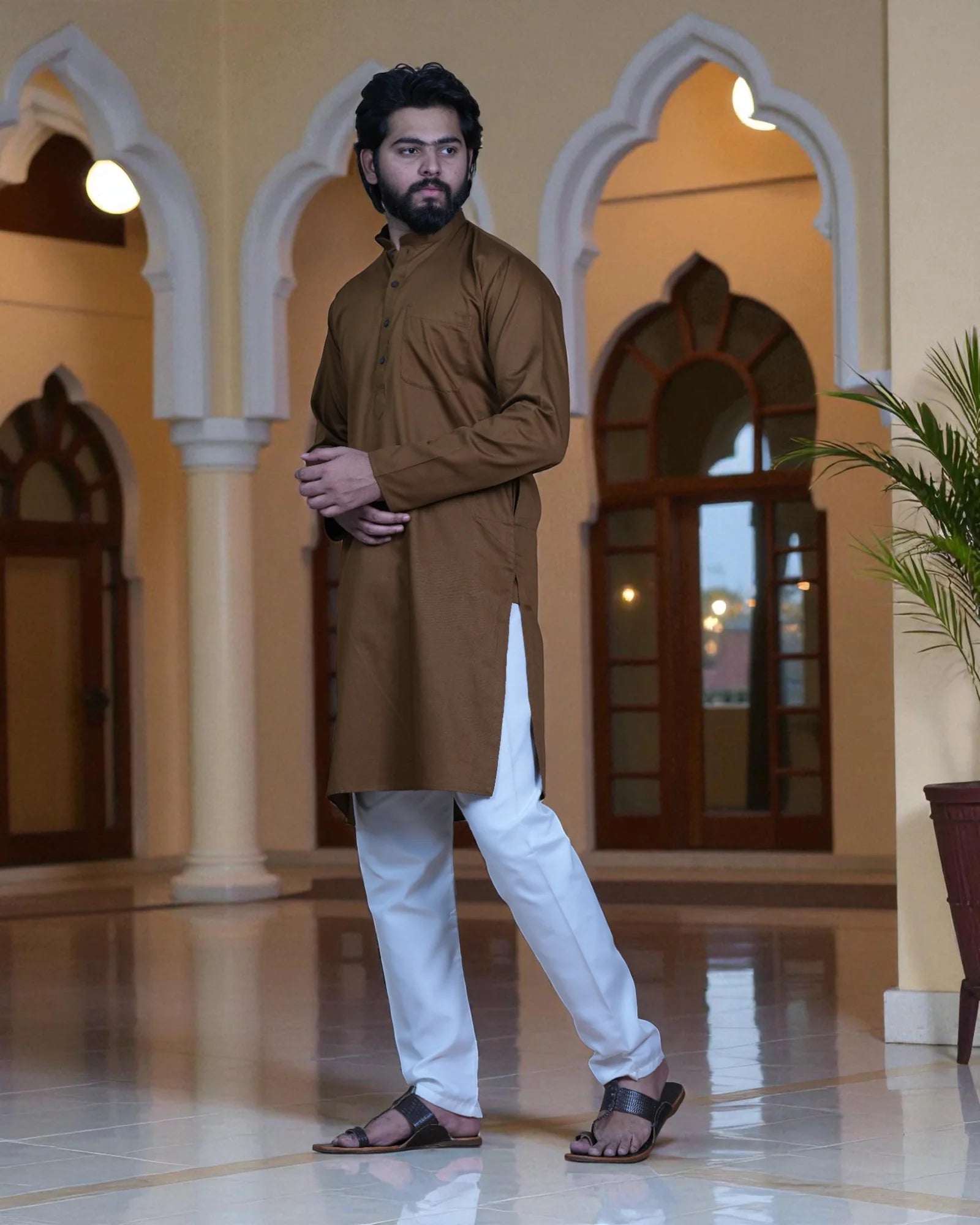 Cotton Plain Kurta Pajama Set
