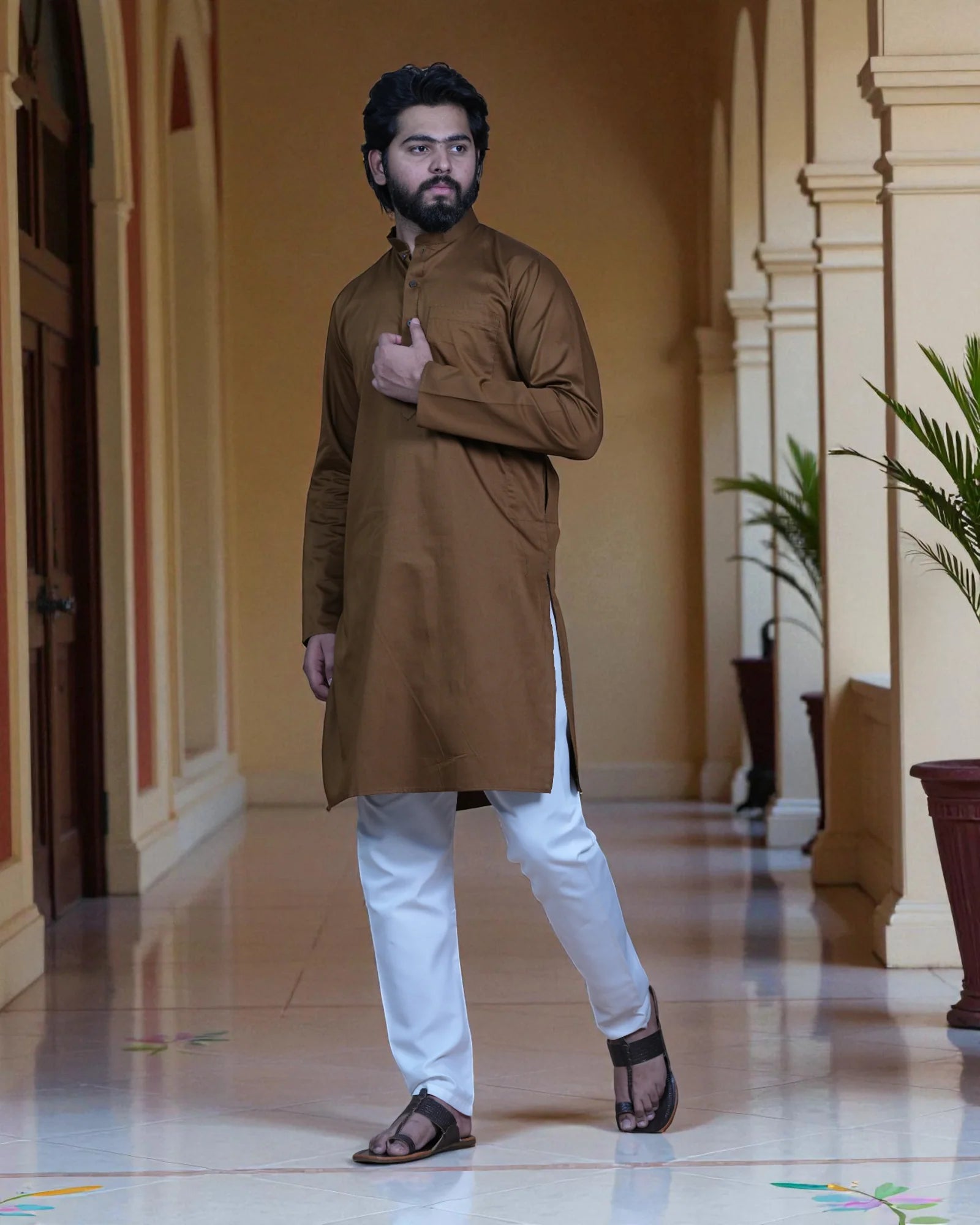 Cotton Plain Kurta Pajama Set