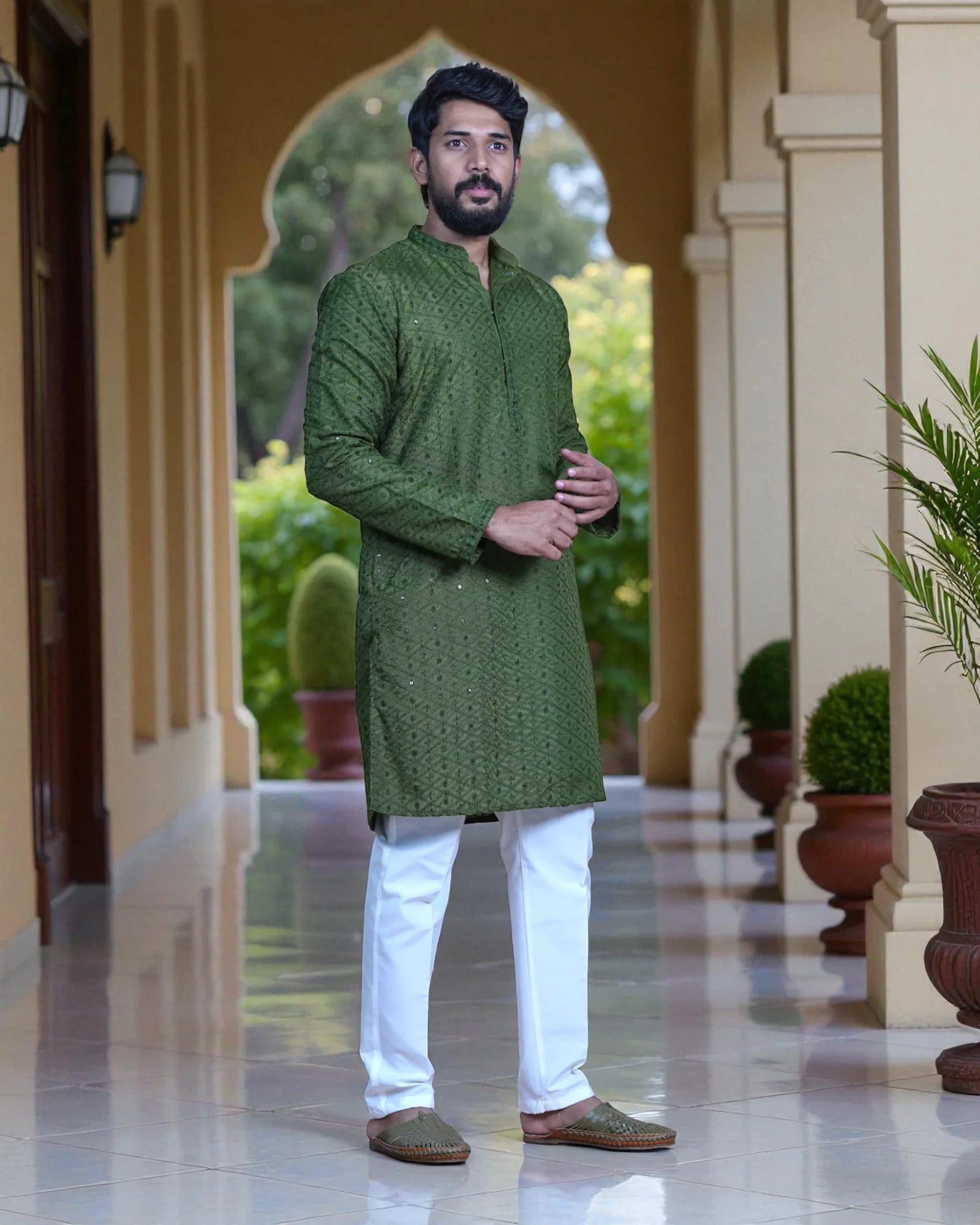 Traditional Embroidered Kurta Set