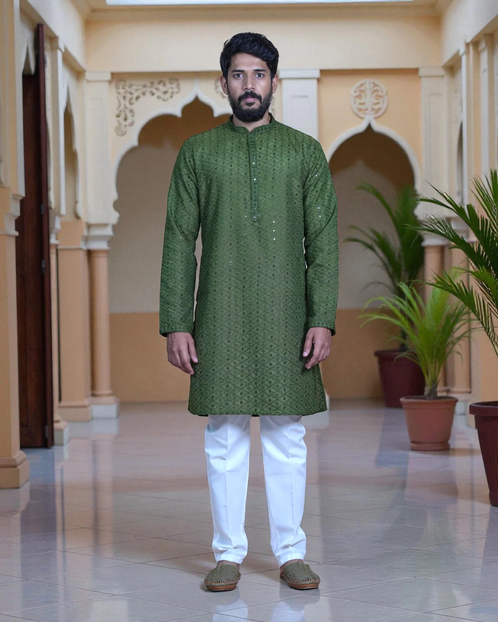 Traditional Embroidered Kurta Set