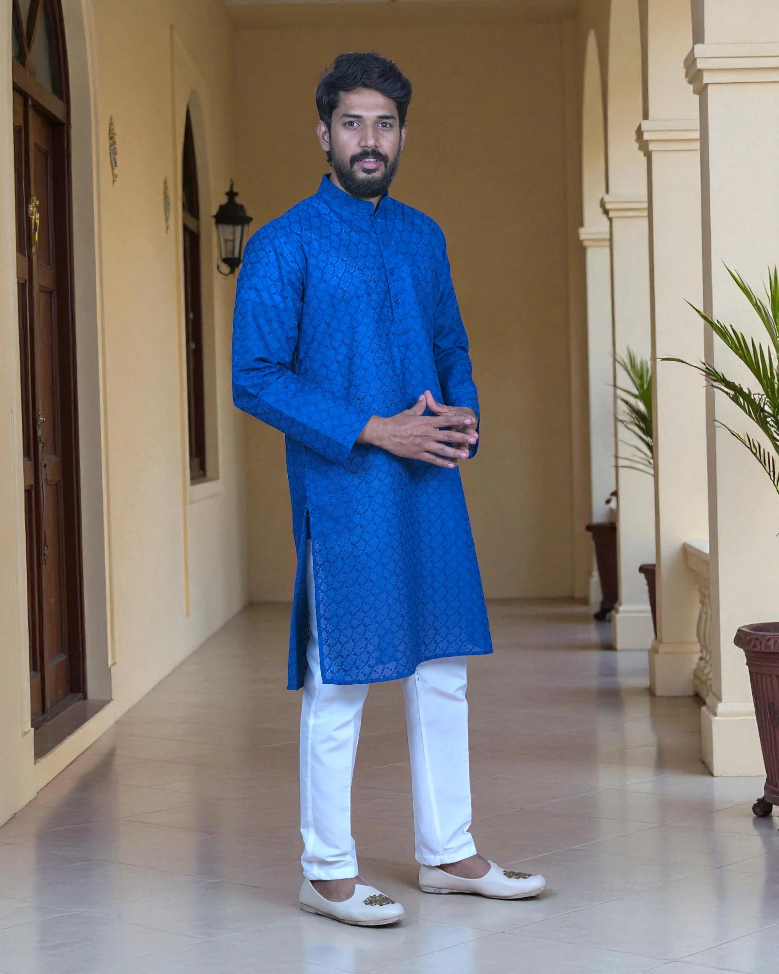 Cotton Handwoven Kurta Pajama Set